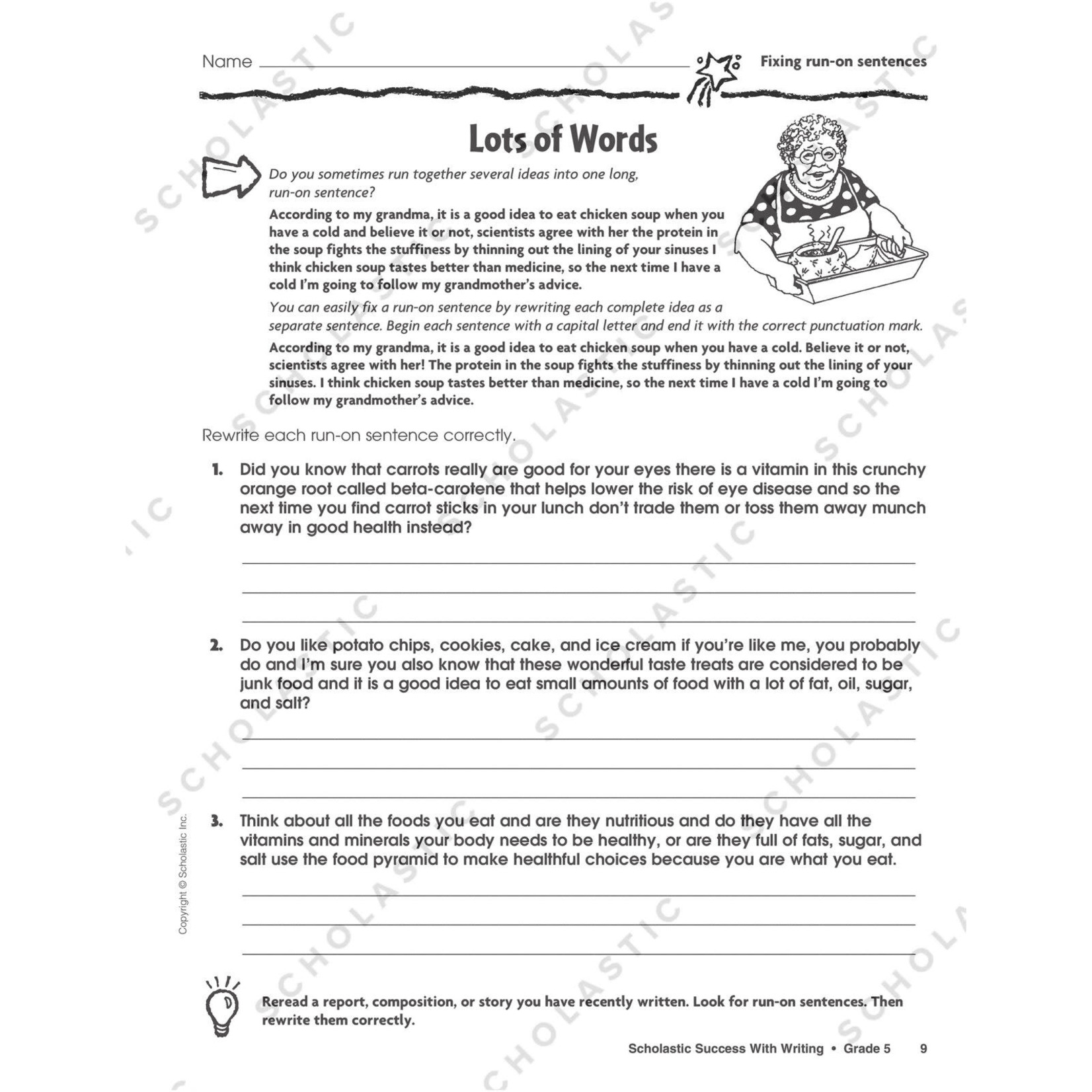 SCHOLASTIC TEACHING RESOURCES Scholastic Success With Writing: Grade 5 Workbook
