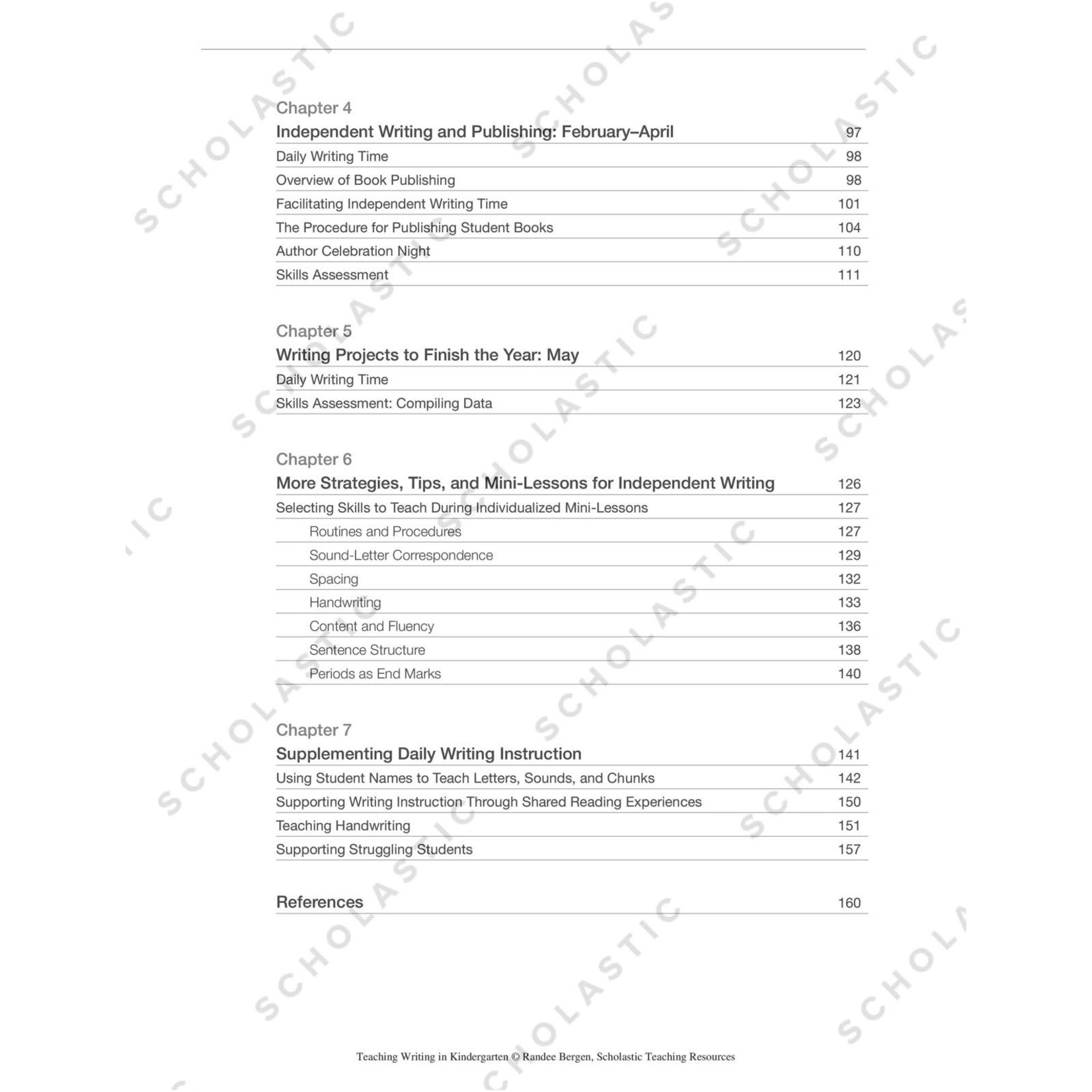 SCHOLASTIC TEACHING RESOURCES Teaching Writing in Kindergarten