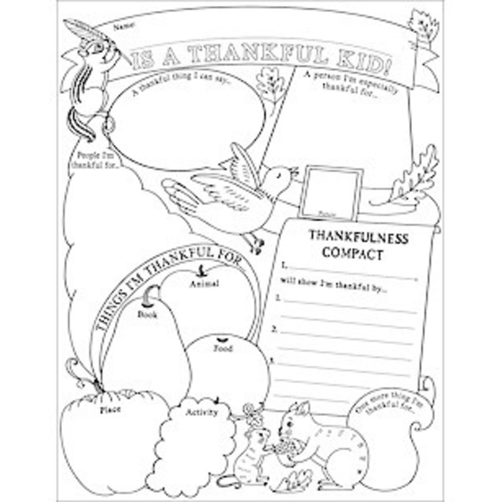 SCHOLASTIC TEACHING RESOURCES Personal Poster Set I’m a Thankful Kid! (3-6)