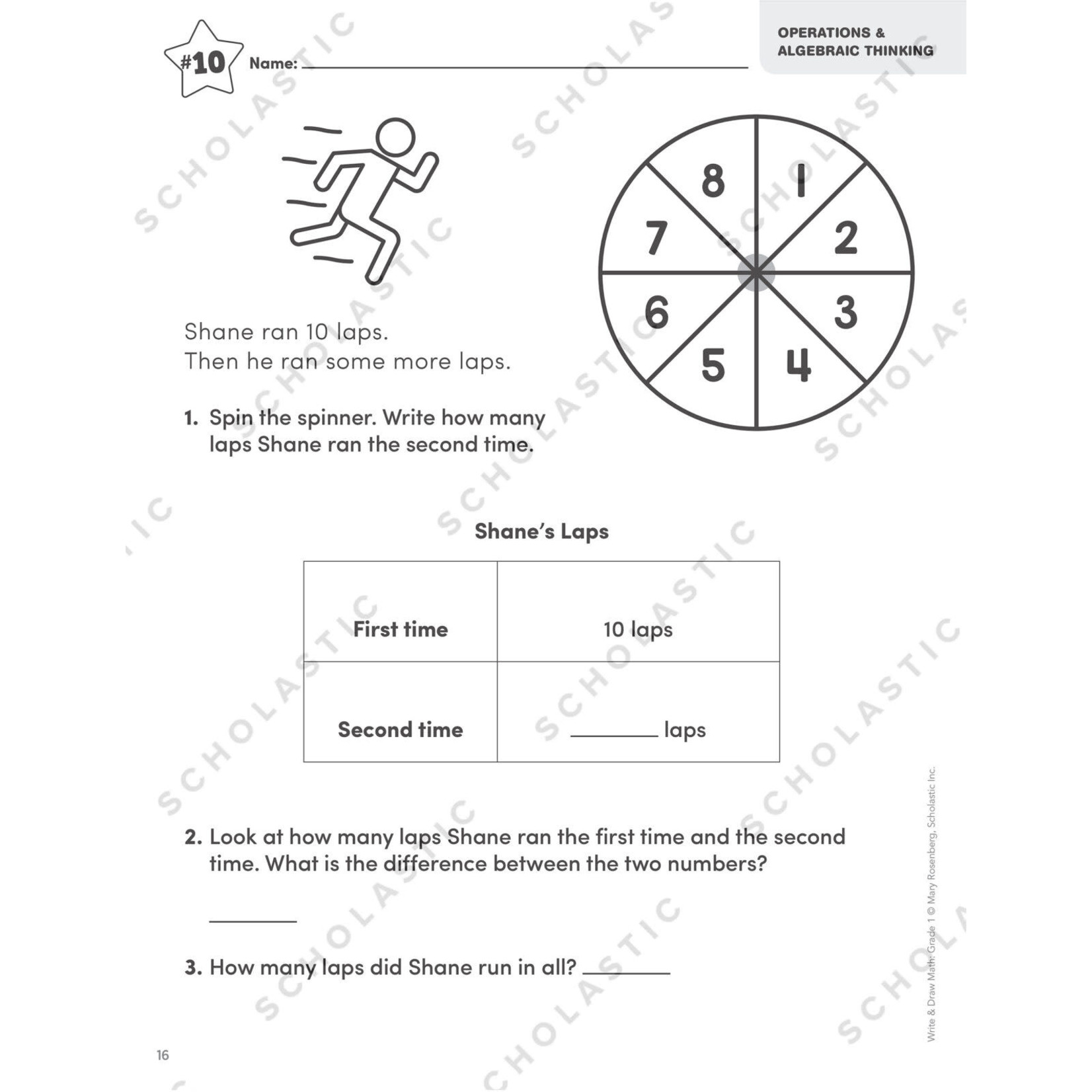 SCHOLASTIC TEACHING RESOURCES Write & Draw Math: Grade 1