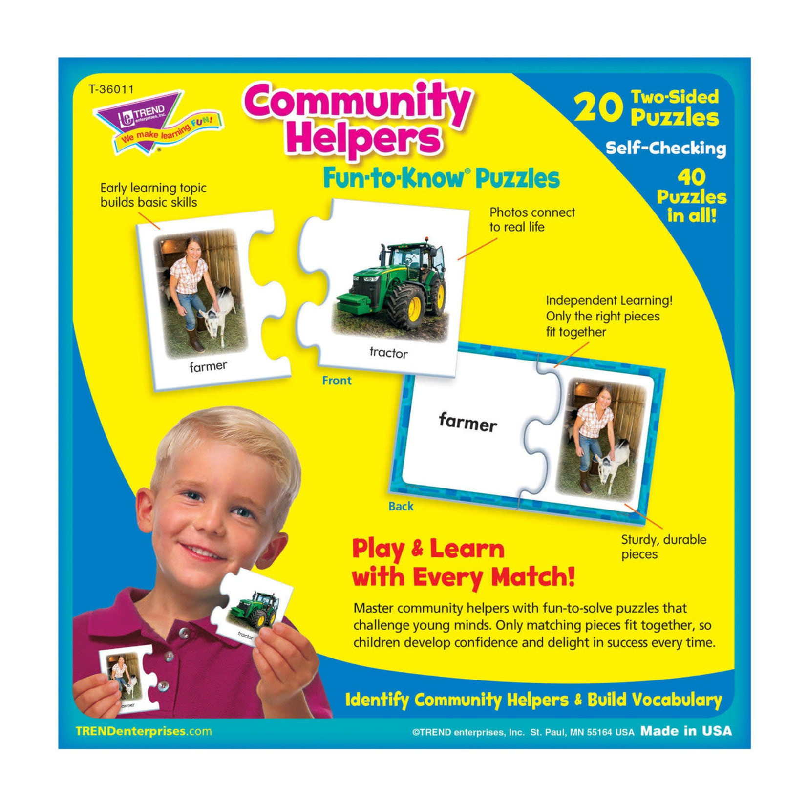 TREND ENTERPRISES INC Community Helpers Fun-to-Know® Puzzles