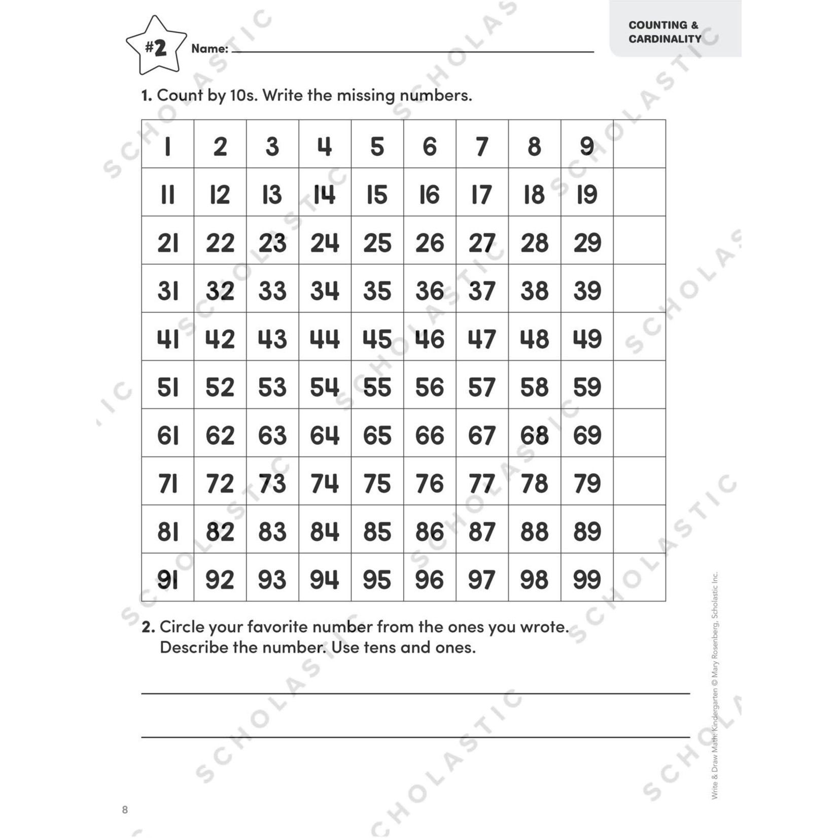 SCHOLASTIC TEACHING RESOURCES Write & Draw Math: Kindergarten