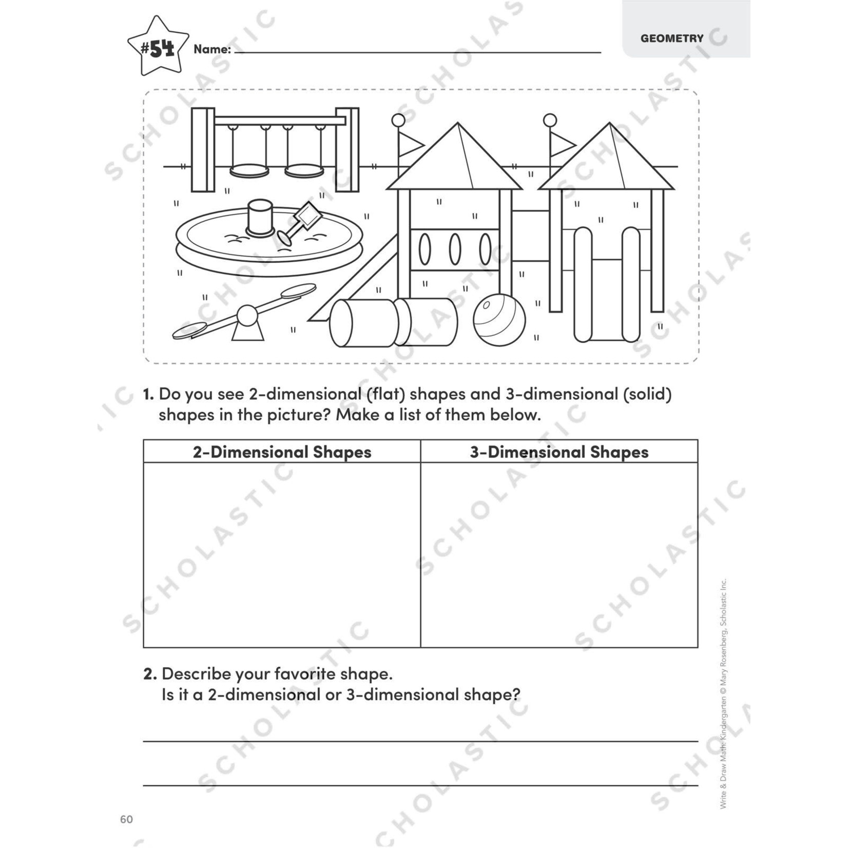 SCHOLASTIC TEACHING RESOURCES Write & Draw Math: Kindergarten