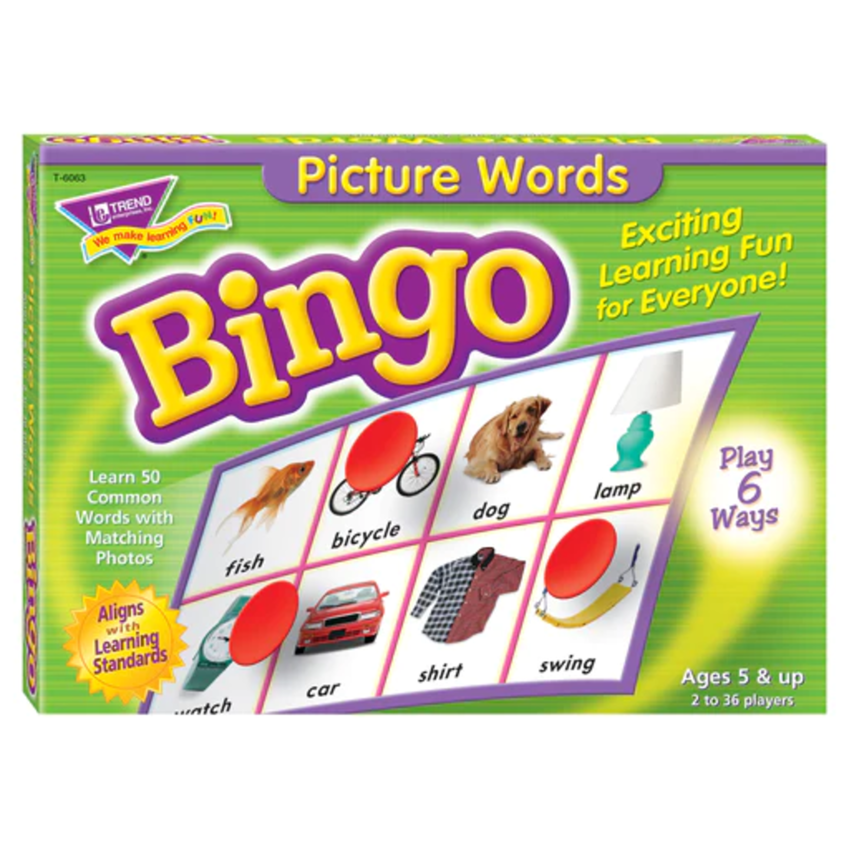 TREND ENTERPRISES INC Picture Words Bingo Game