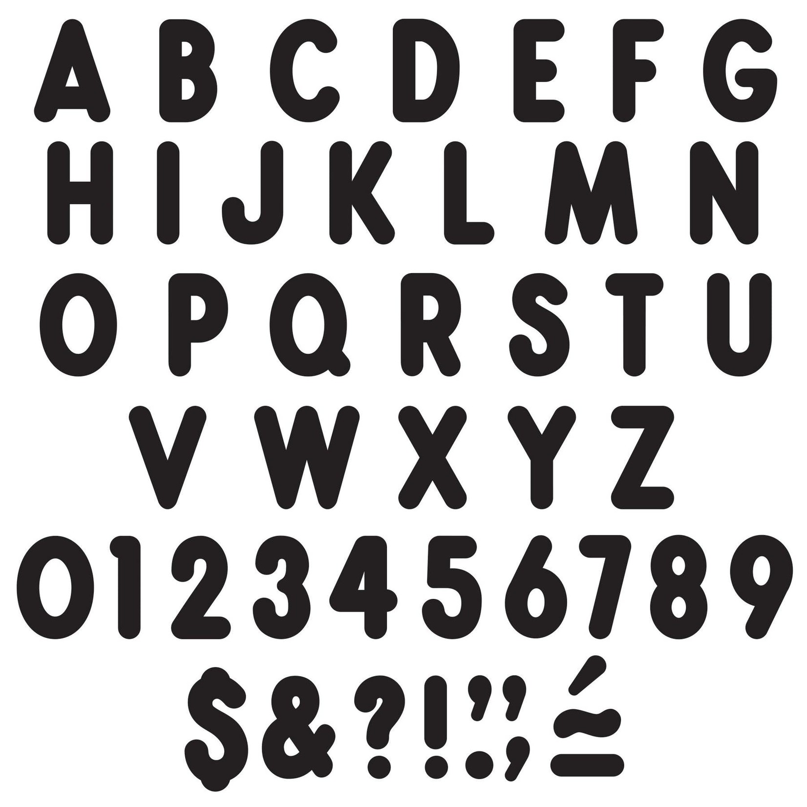TREND ENTERPRISES INC Black 7-Inch Billboard Uppercase (English/Spanish) Ready Letters®