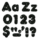 TREND ENTERPRISES INC Black Sparkle 4-Inch Casual Uppercase/Lowercase Combo Pack Ready Letters®