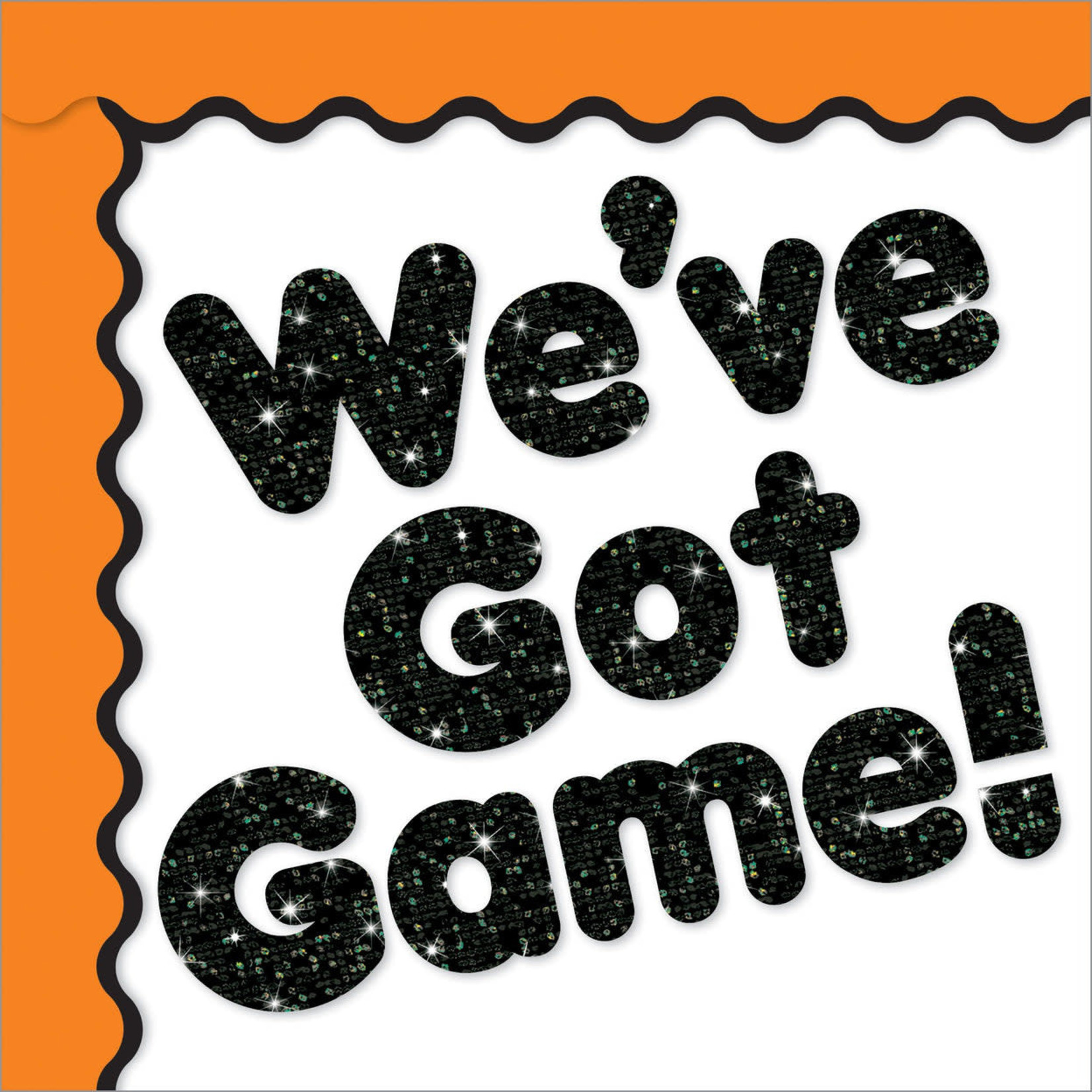 TREND ENTERPRISES INC Black Sparkle 4-Inch Casual Uppercase/Lowercase Combo Pack Ready Letters®