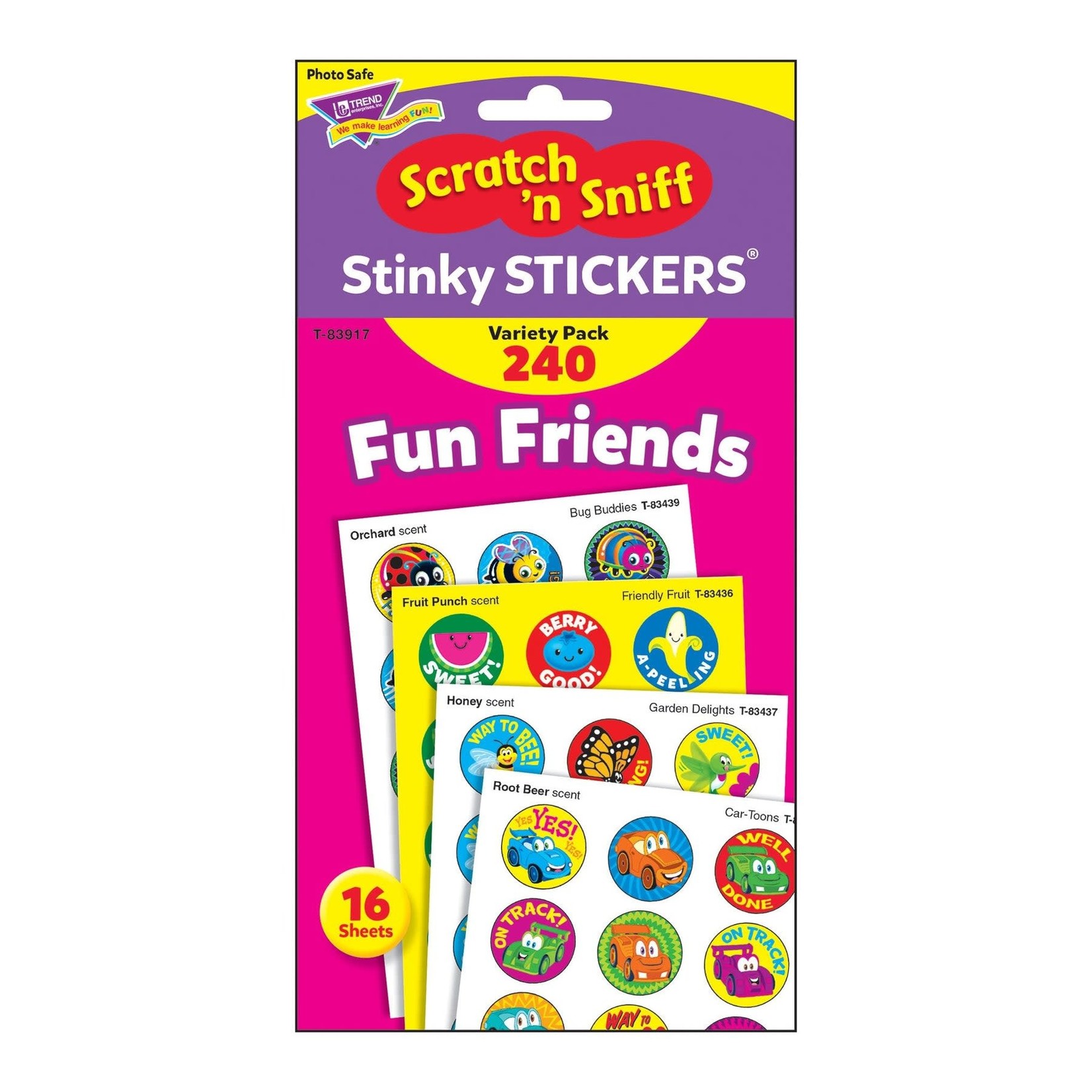 TREND ENTERPRISES INC Fun Friends Scratch 'n Sniff Stinky Stickers® Variety Pack