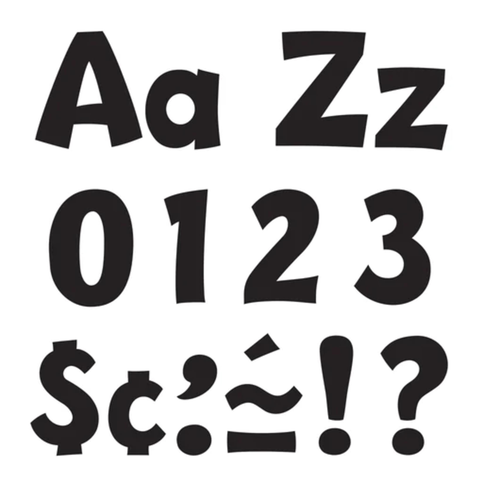 TREND ENTERPRISES INC Black 4-Inch Playful Uppercase/Lowercase Combo Pack (English/Spanish) Ready Letters®