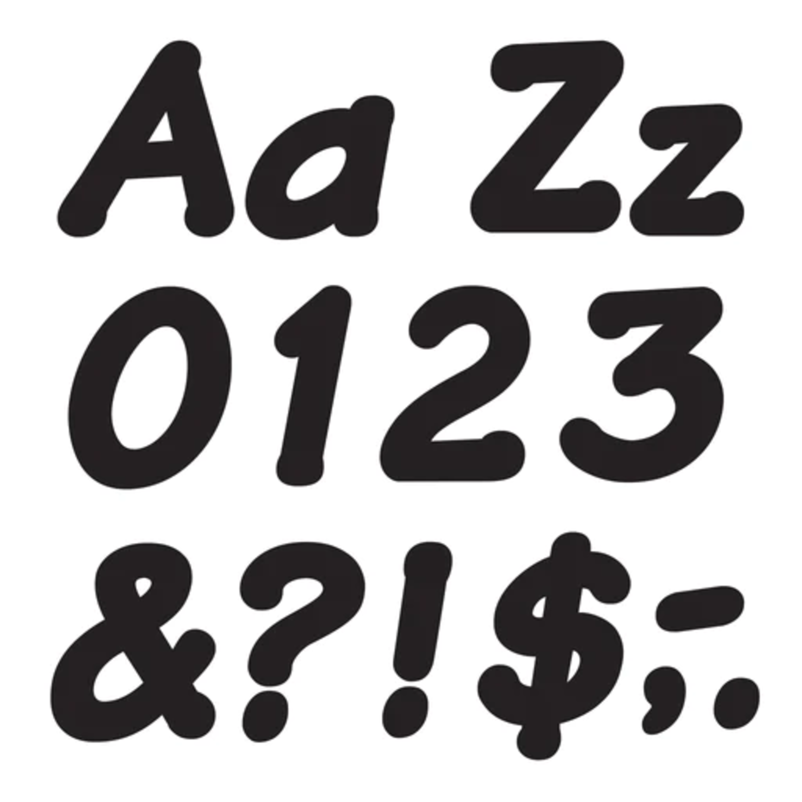 TREND ENTERPRISES INC Black 4-Inch Italic Uppercase/Lowercase Combo Pack (English/Spanish) Ready Letters®