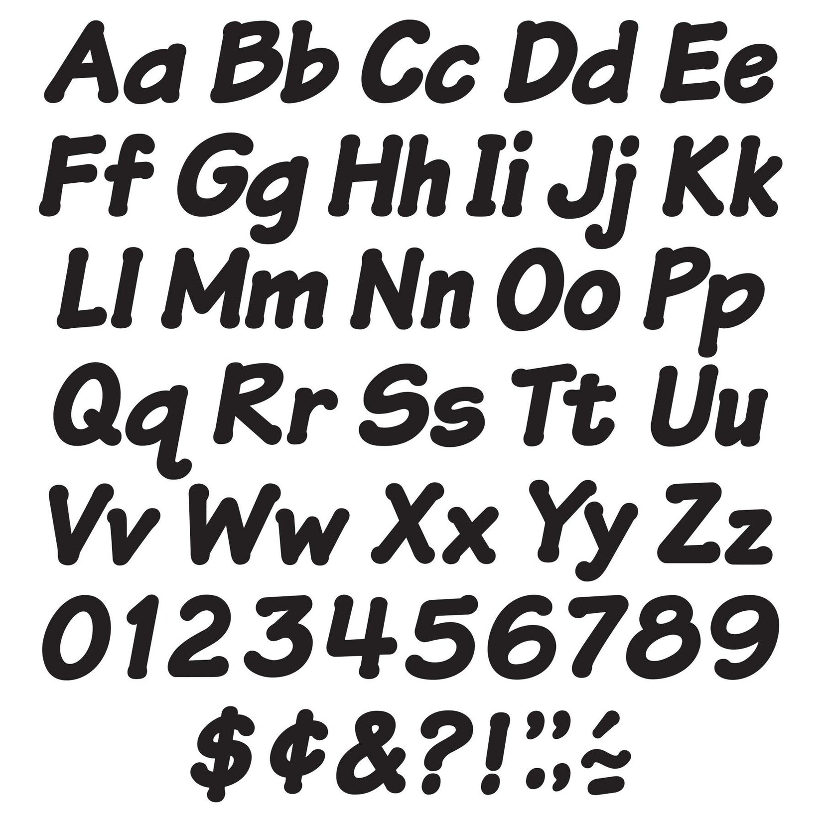 TREND ENTERPRISES INC Black 4-Inch Italic Uppercase/Lowercase Combo Pack (English/Spanish) Ready Letters®