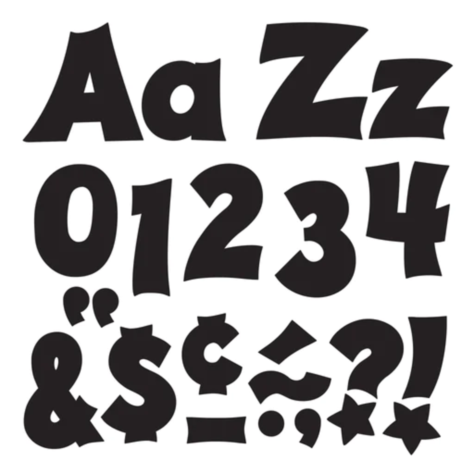 TREND ENTERPRISES INC Black 4-Inch Friendly Uppercase/Lowercase Combo Pack (English/Spanish) Ready Letters®