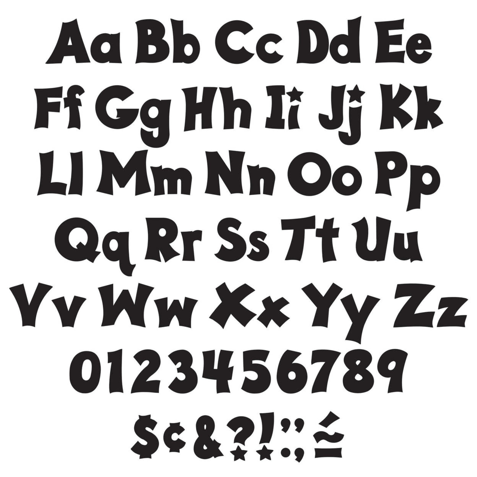 TREND ENTERPRISES INC Black 4-Inch Friendly Uppercase/Lowercase Combo Pack (English/Spanish) Ready Letters®