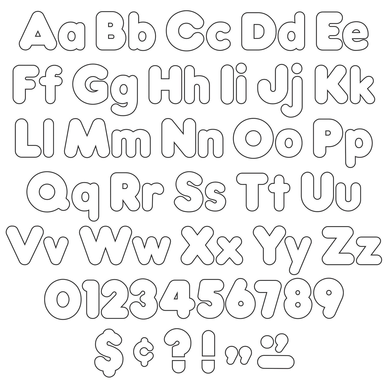 TREND ENTERPRISES INC White 4-Inch Casual Uppercase/Lowercase Combo Pack Ready Letters®