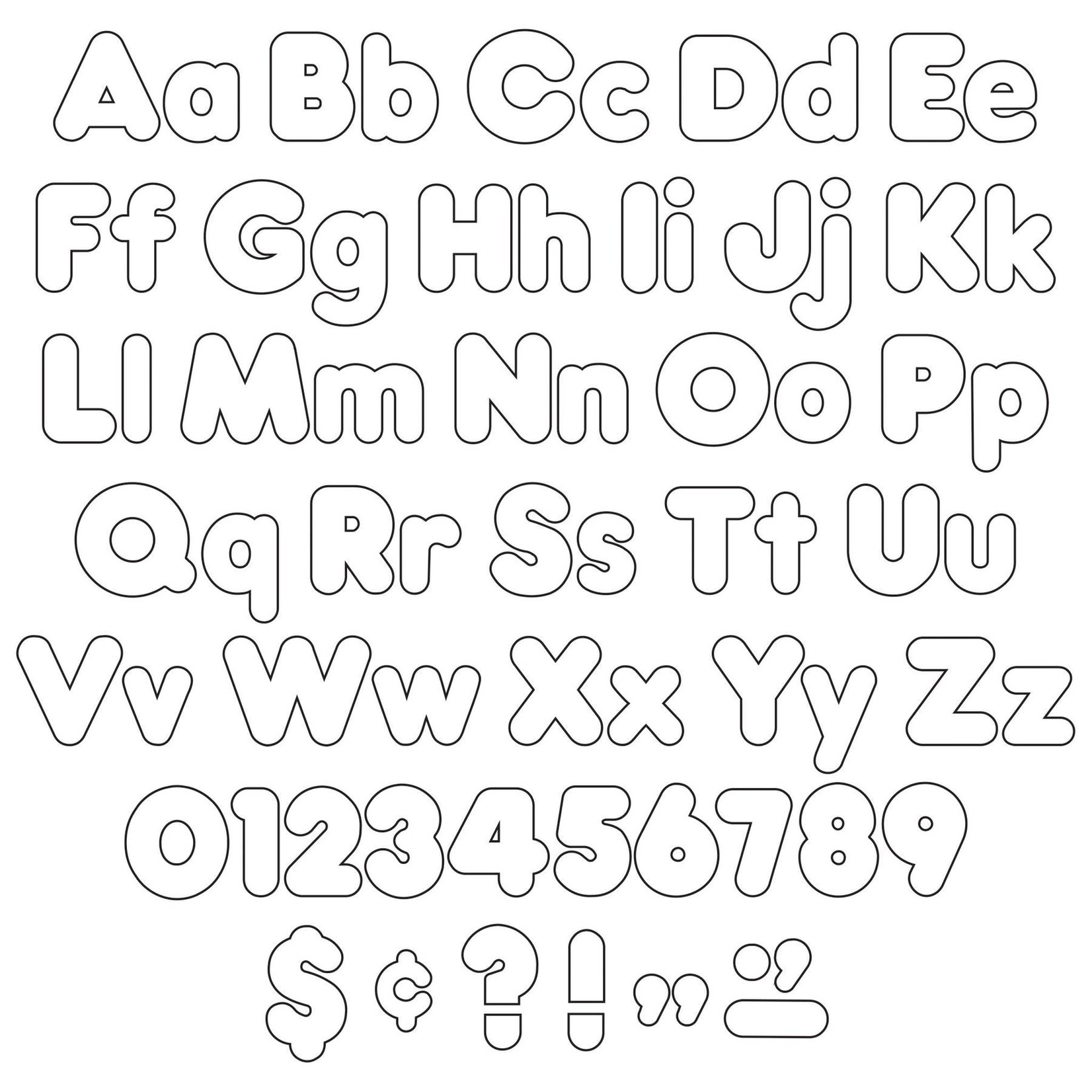 TREND ENTERPRISES INC White 4-Inch Casual Uppercase/Lowercase Combo Pack Ready Letters