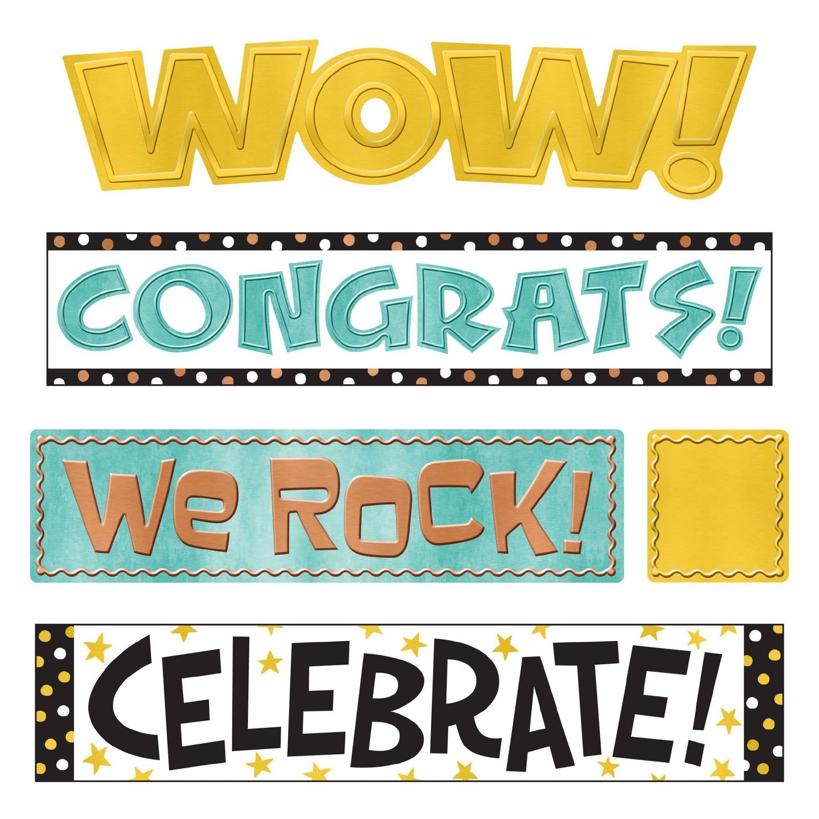 TREND ENTERPRISES INC I ♥ Metal™ Wipe-Off® Celebration Signs Mini Bulletin Board Set