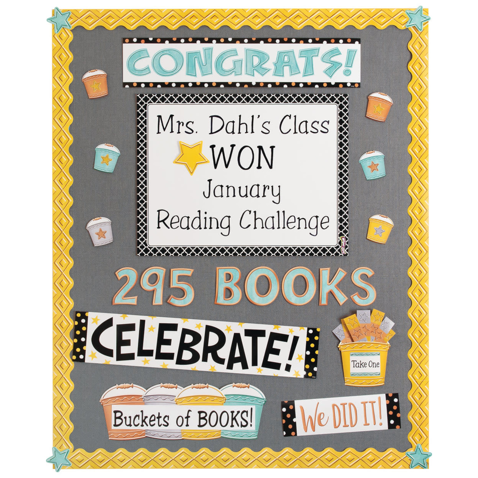 TREND ENTERPRISES INC I ♥ Metal™ Wipe-Off® Celebration Signs Mini Bulletin Board Set