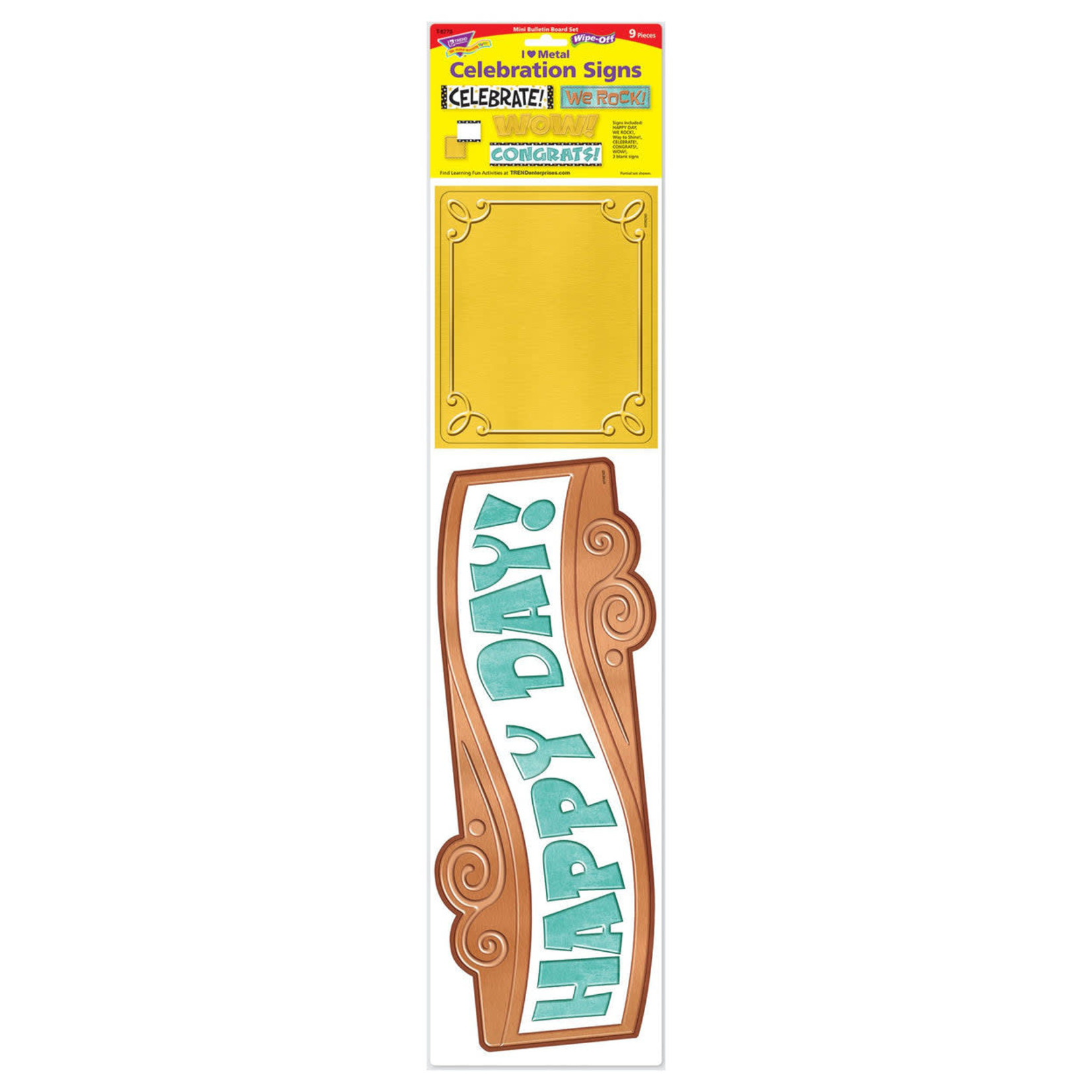 TREND ENTERPRISES INC I ♥ Metal™ Wipe-Off® Celebration Signs Mini Bulletin Board Set