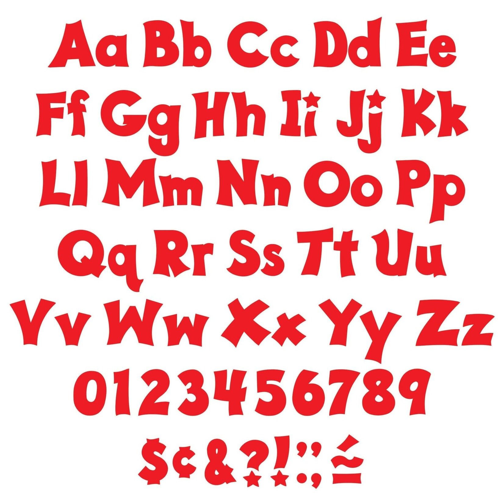 TREND ENTERPRISES INC Red 4-Inch Friendly Uppercase/Lowercase Combo Pack (English/Spanish) Ready Letters®