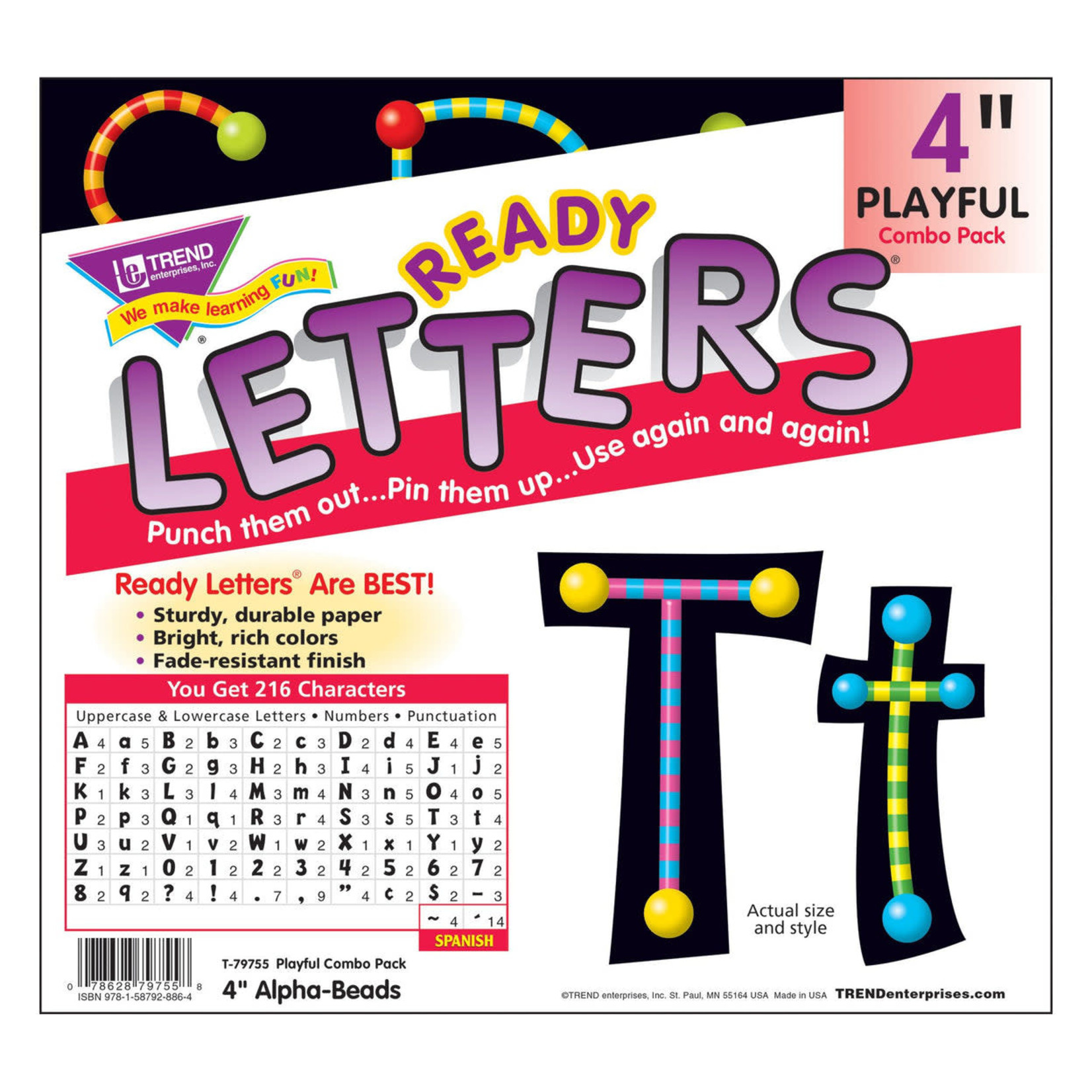 TREND ENTERPRISES INC Ready Letters Alpha-Beads Letter Combo Pack