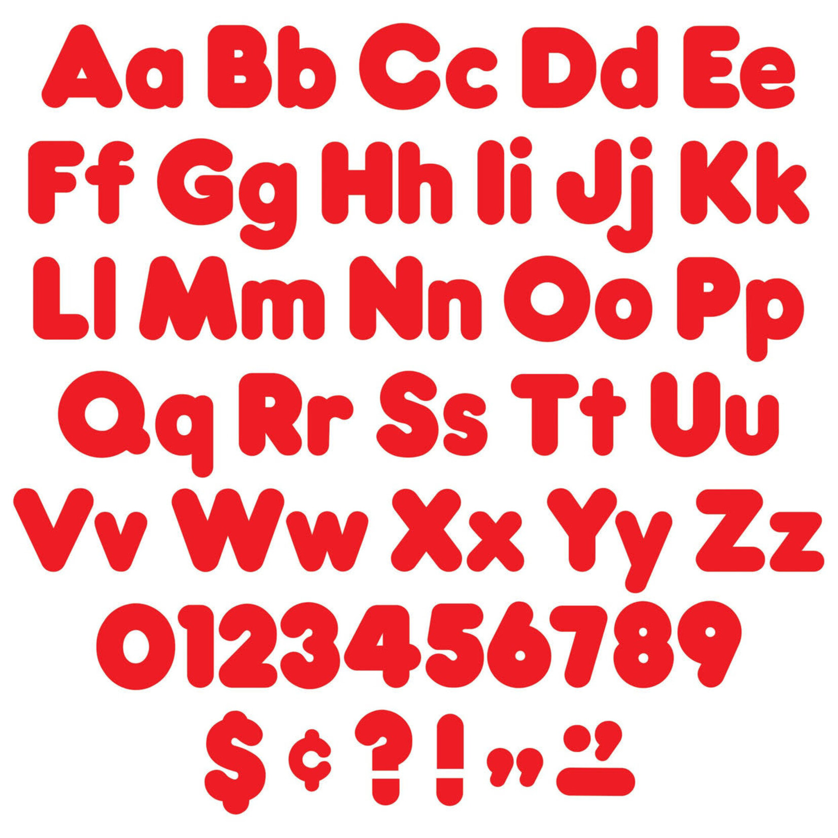 TREND ENTERPRISES INC Red 4-Inch Casual Uppercase/Lowercase Combo Pack Ready Letters®