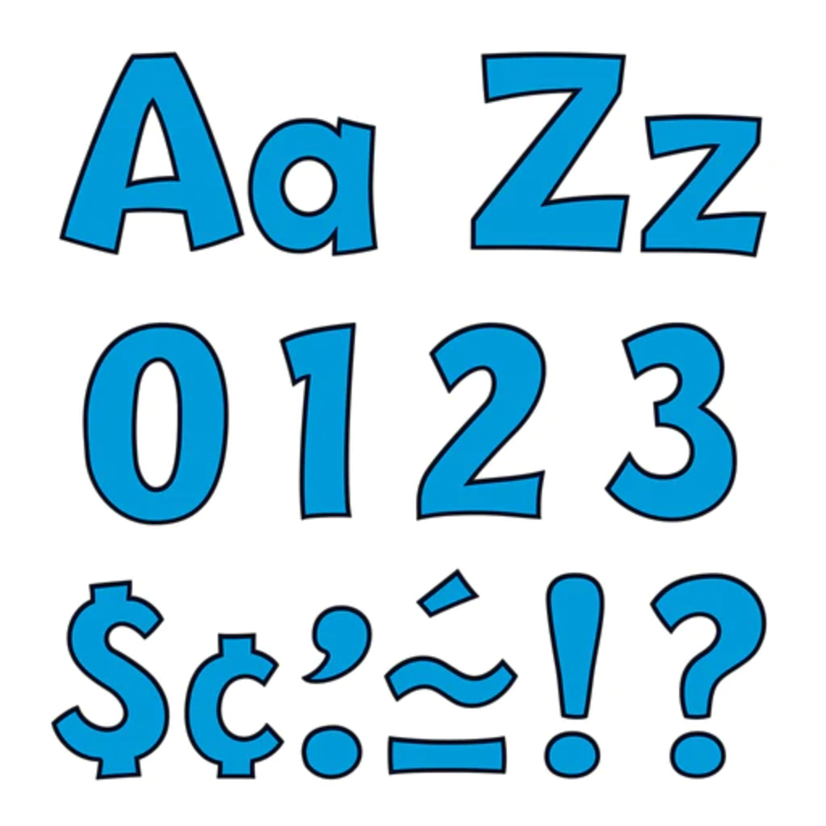 TREND ENTERPRISES INC Blue 4-Inch Playful Uppercase/Lowercase Combo Pack (English/Spanish) Ready Letters®