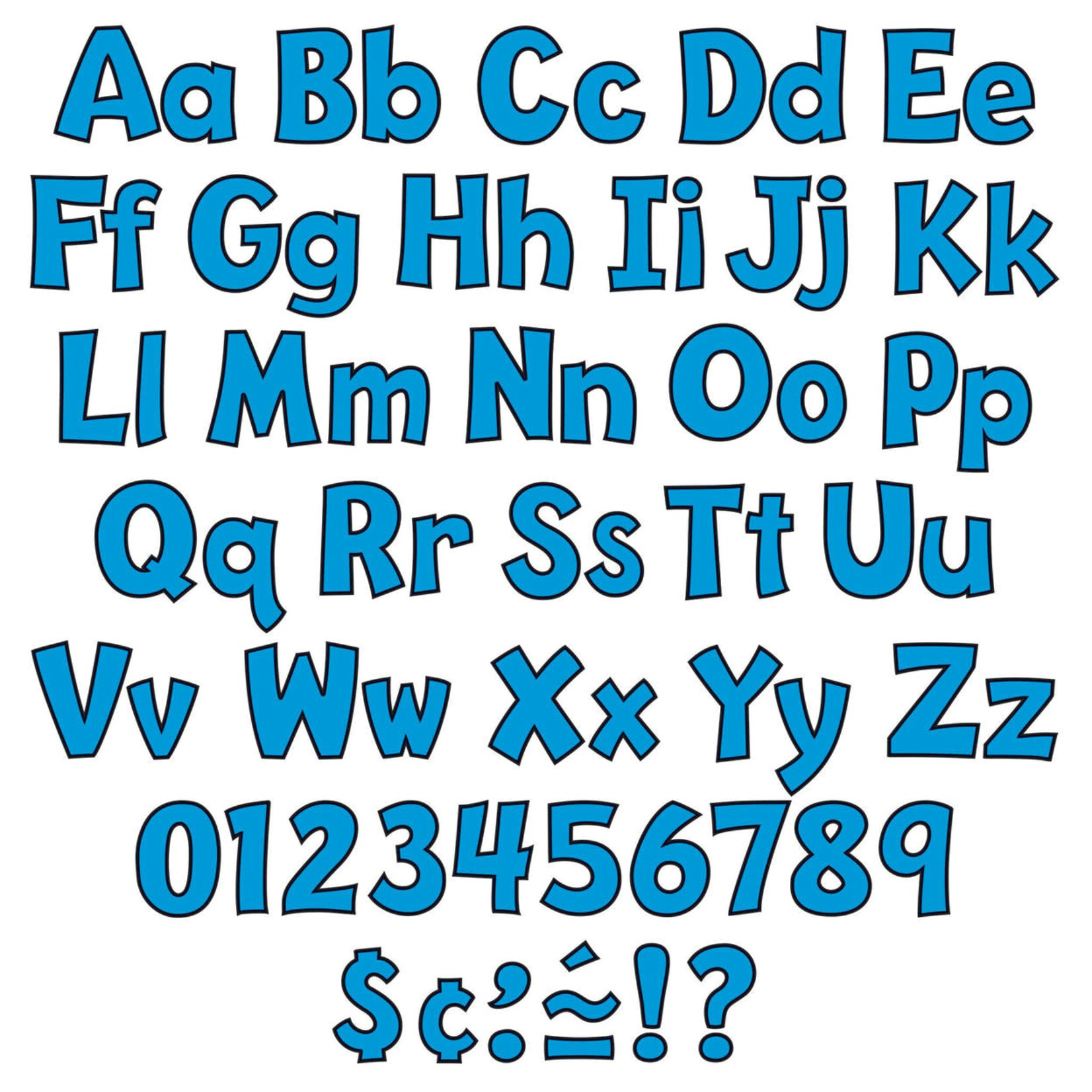 TREND ENTERPRISES INC Blue 4-Inch Playful Uppercase/Lowercase Combo Pack (English/Spanish) Ready Letters®