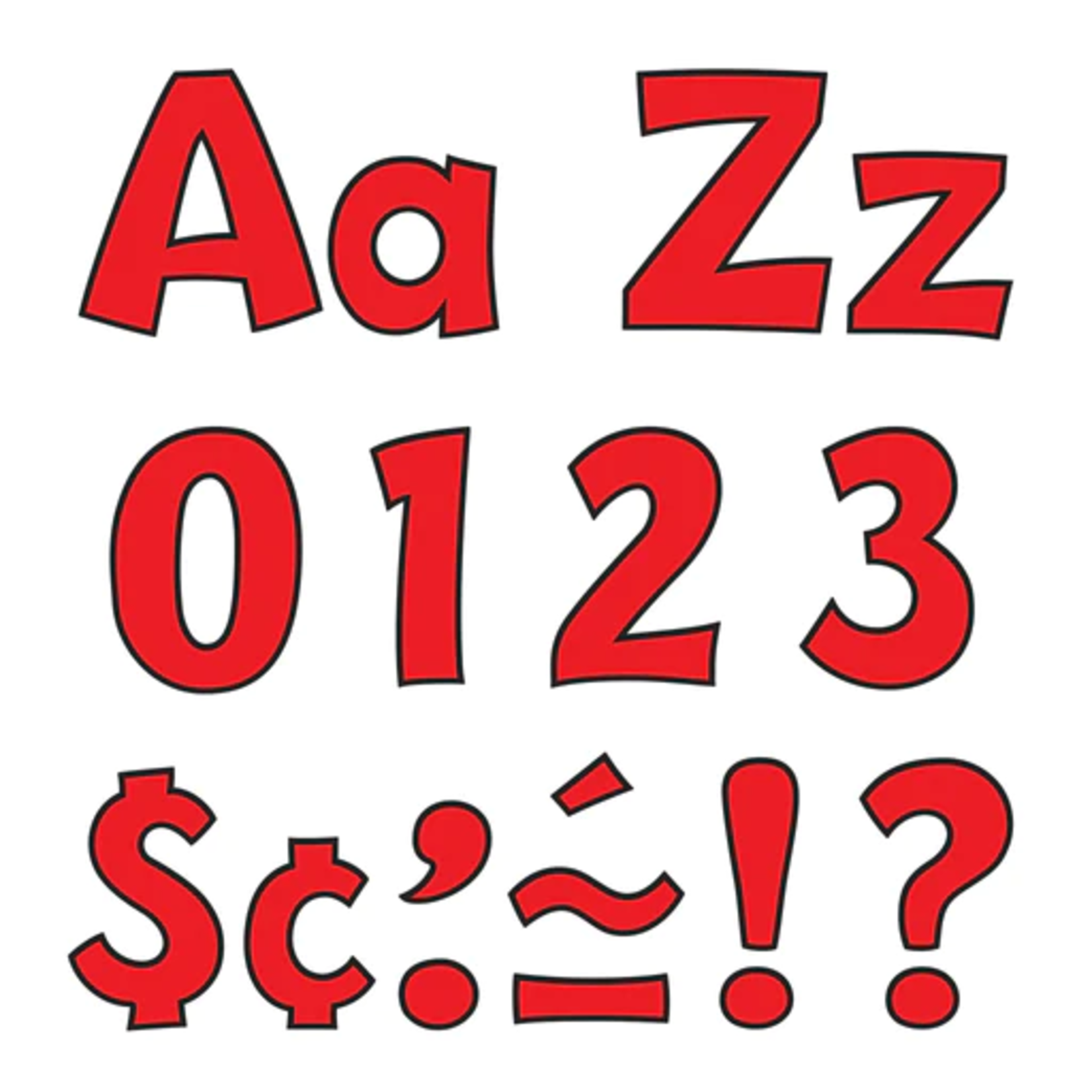 TREND ENTERPRISES INC Red 4-Inch Playful Uppercase/Lowercase Combo Pack (English/Spanish) Ready Letters®