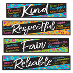 TREND ENTERPRISES INC Color Harmony Character Traits Mini Bulletin Board Set