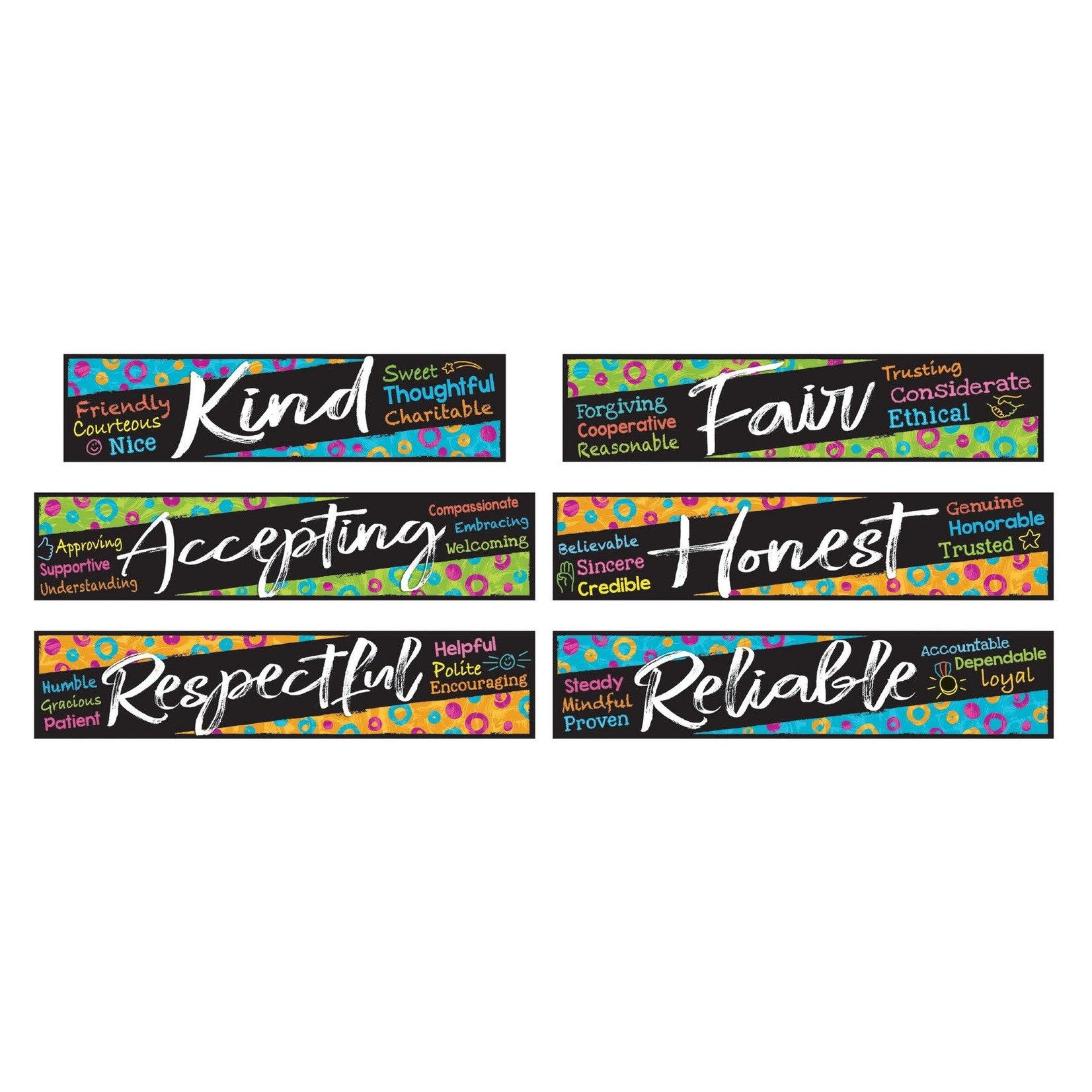 TREND ENTERPRISES INC Color Harmony™ Character Traits Mini Bulletin Board Set
