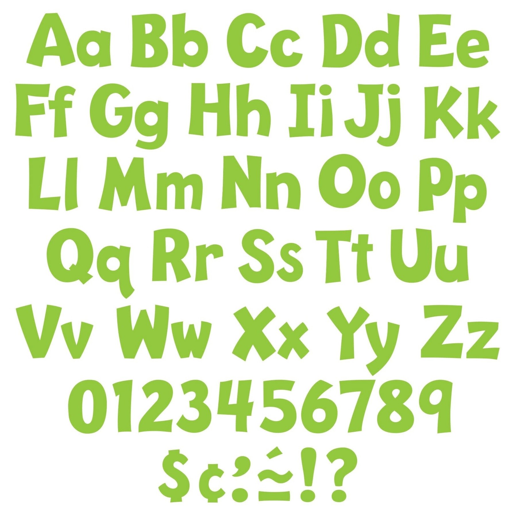 TREND ENTERPRISES INC Lime 4-Inch Playful Uppercase/Lowercase Combo Pack Ready Letters®