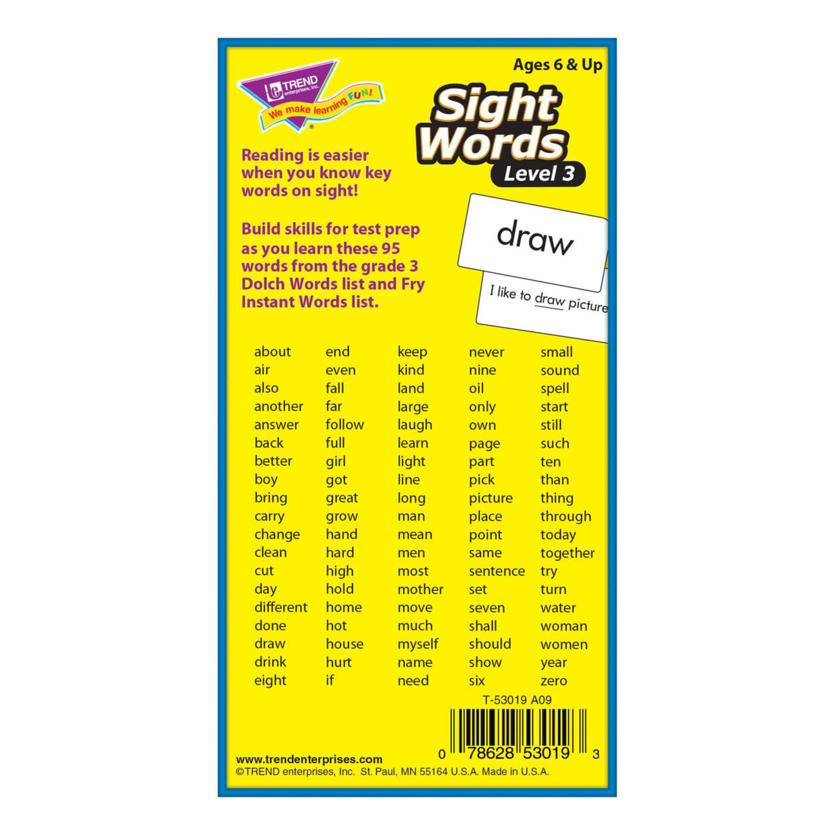 TREND ENTERPRISES INC Sight Words – Level 3 Skill Drill Flash Cards
