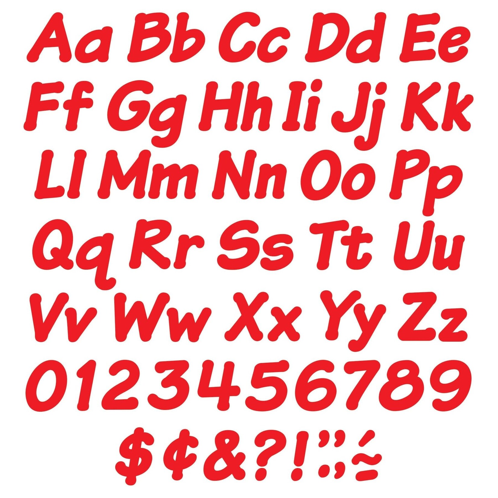 TREND ENTERPRISES INC Red 4-Inch Italic Uppercase/Lowercase Combo Pack (English/Spanish) Ready Letters®