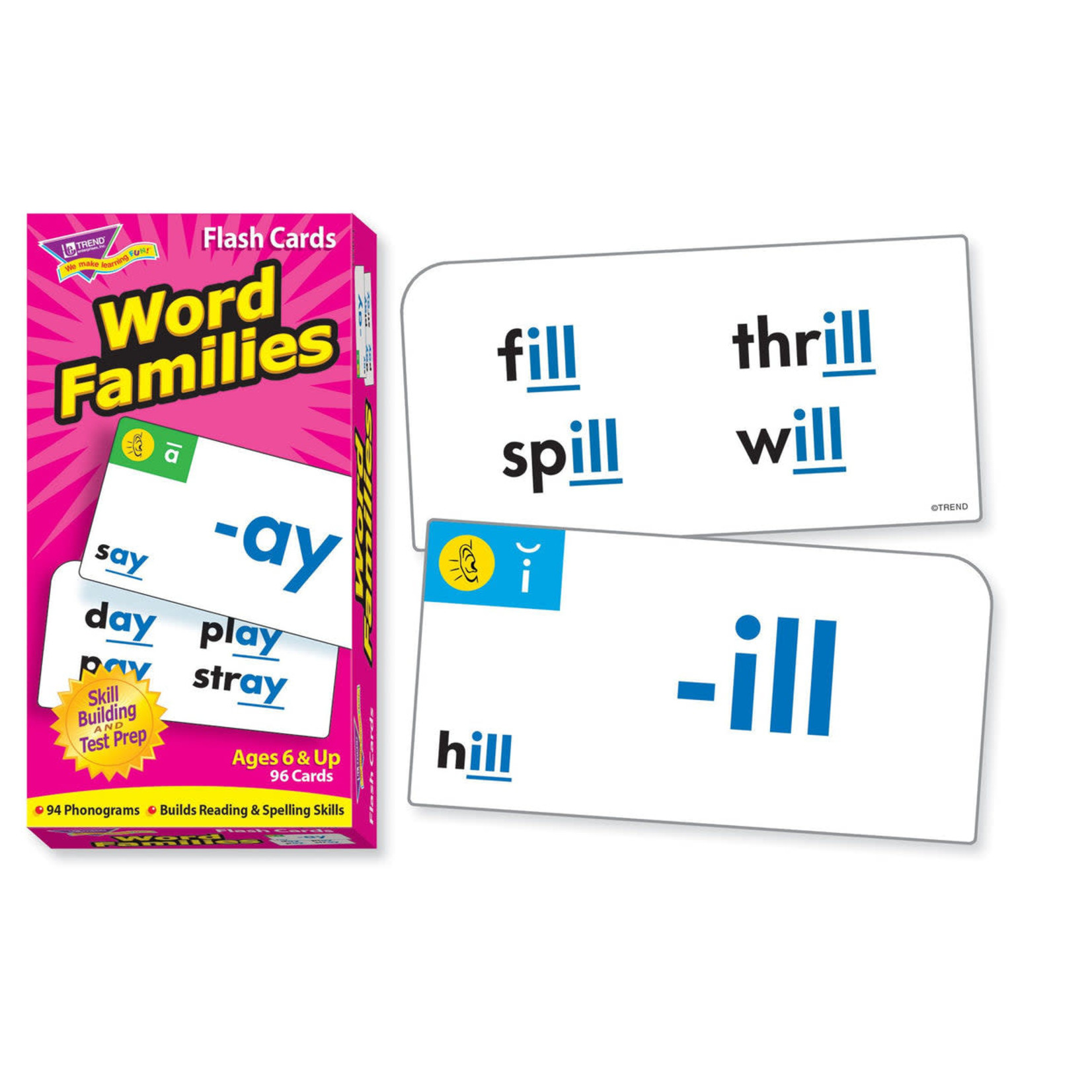 TREND ENTERPRISES INC Word Families Skill Drill Flash Cards