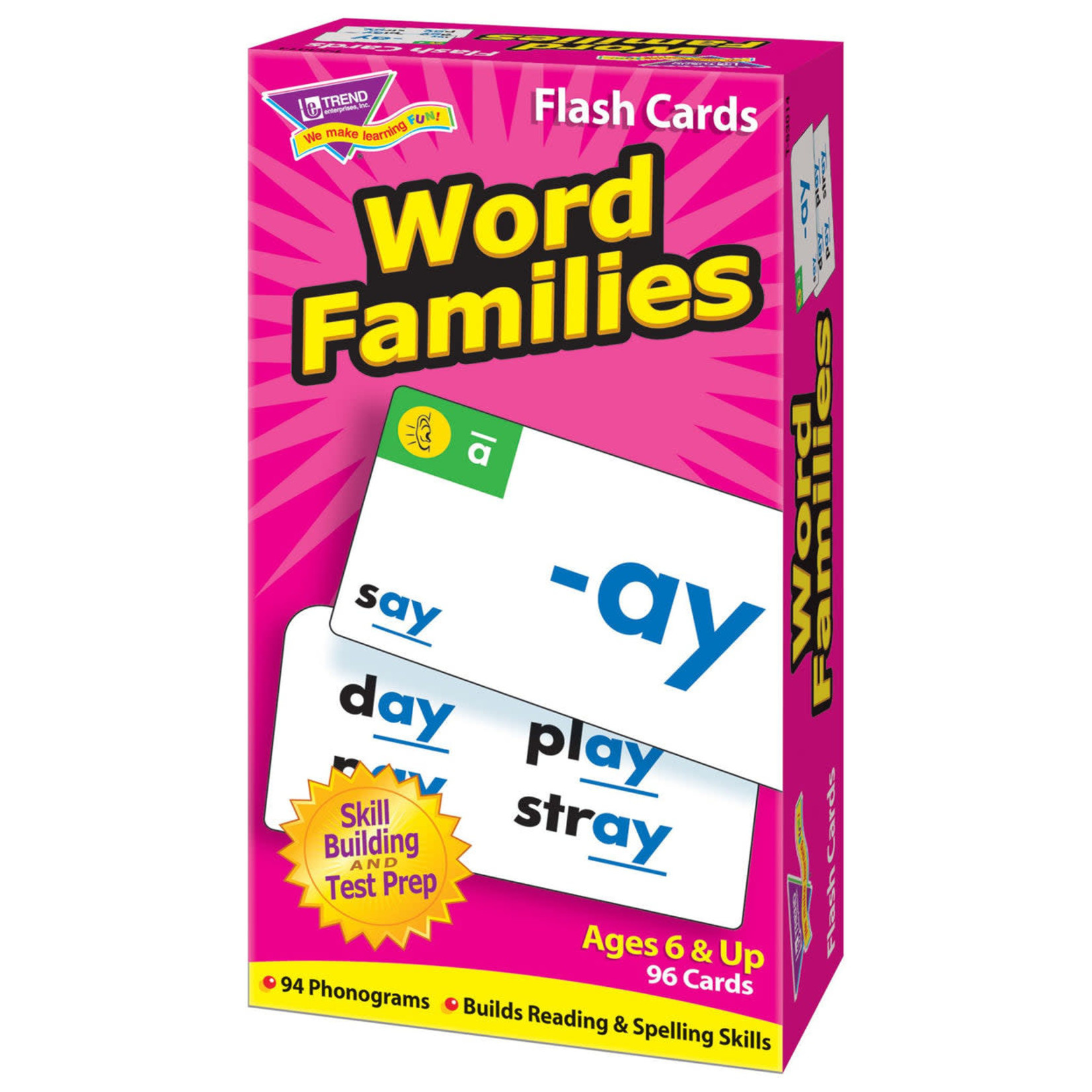 TREND ENTERPRISES INC Word Families Skill Drill Flash Cards