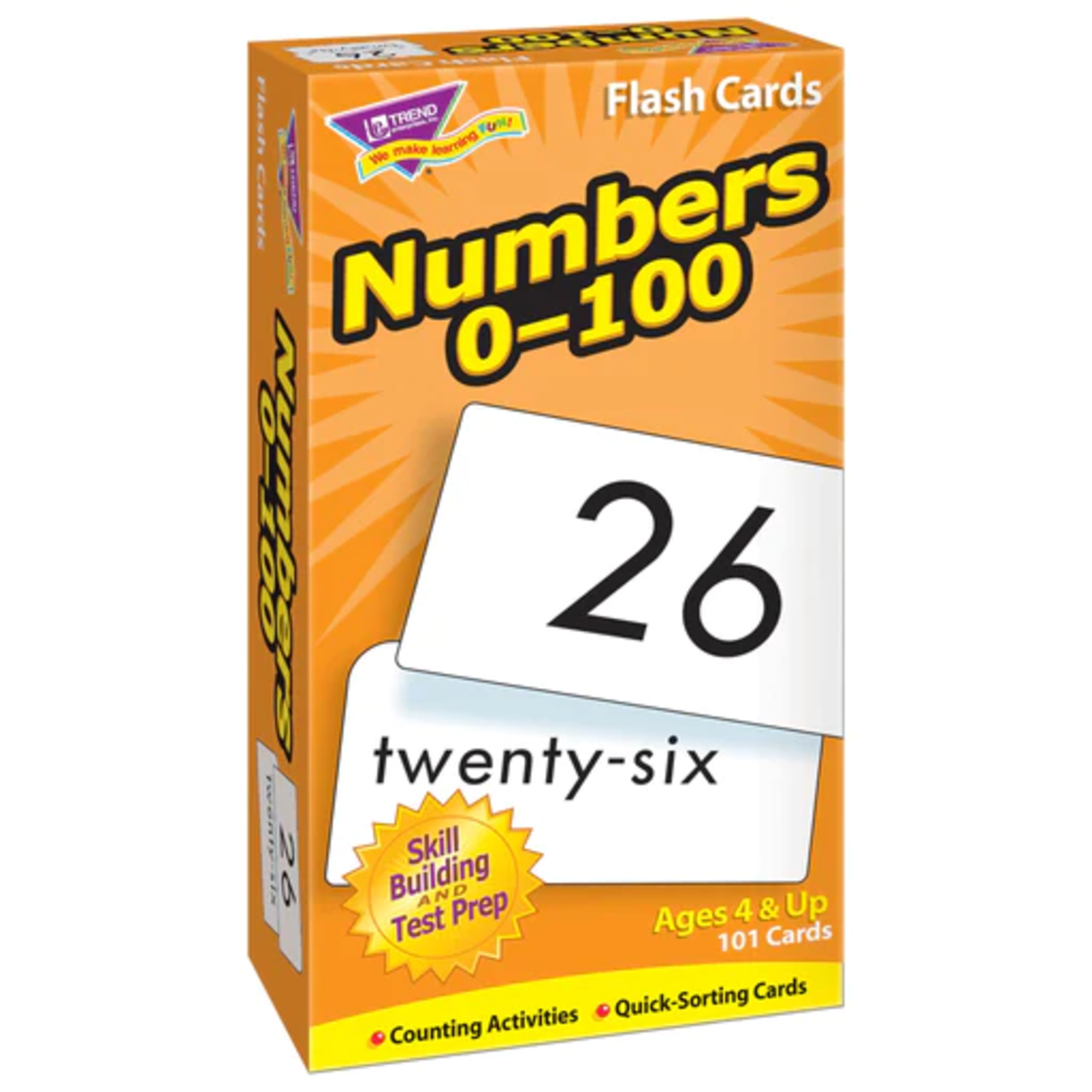 TREND ENTERPRISES INC Numbers 0-100 Skill Drill Flash Cards