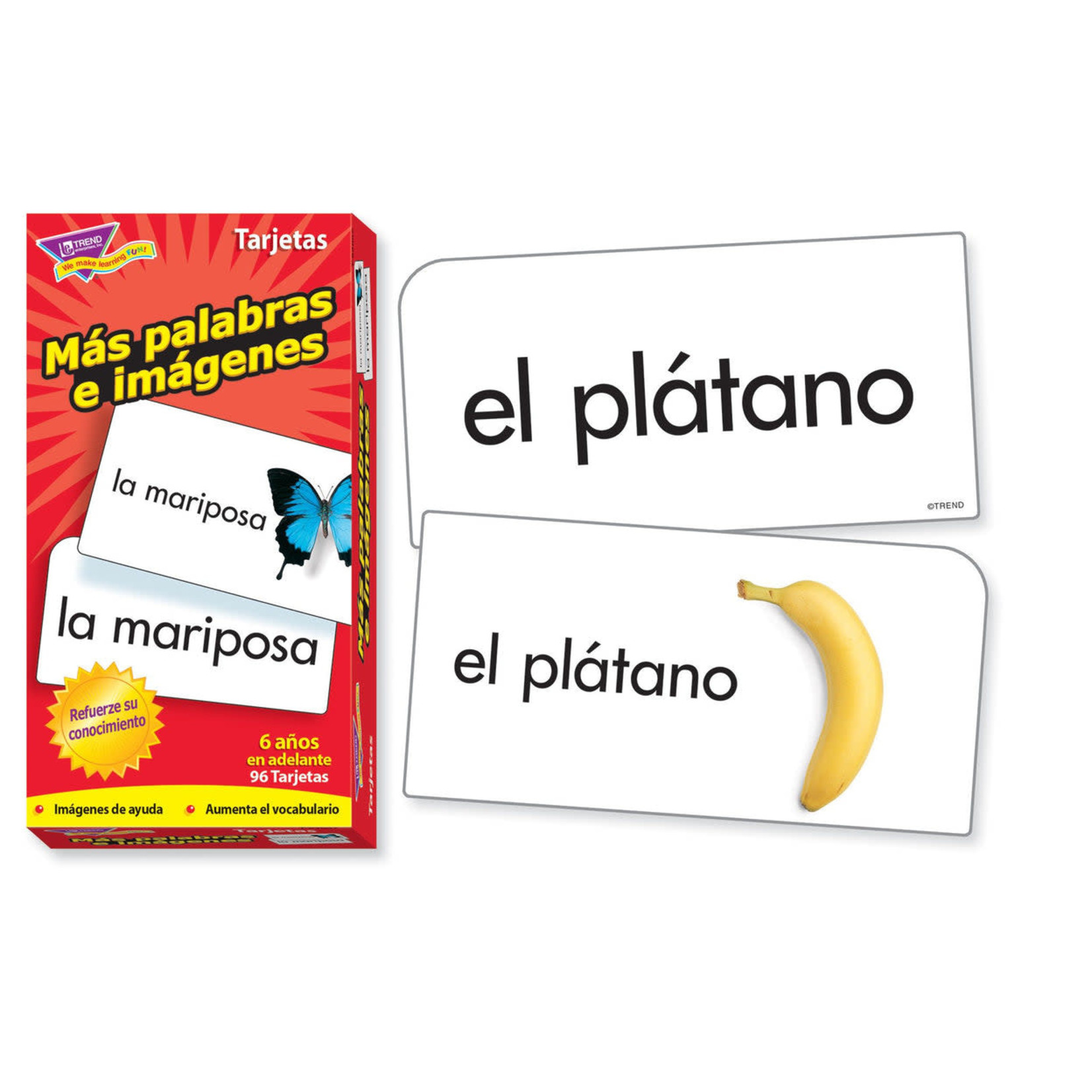 TREND ENTERPRISES INC Más palabras e imágenes (Spanish) Skill Drill Flash Cards