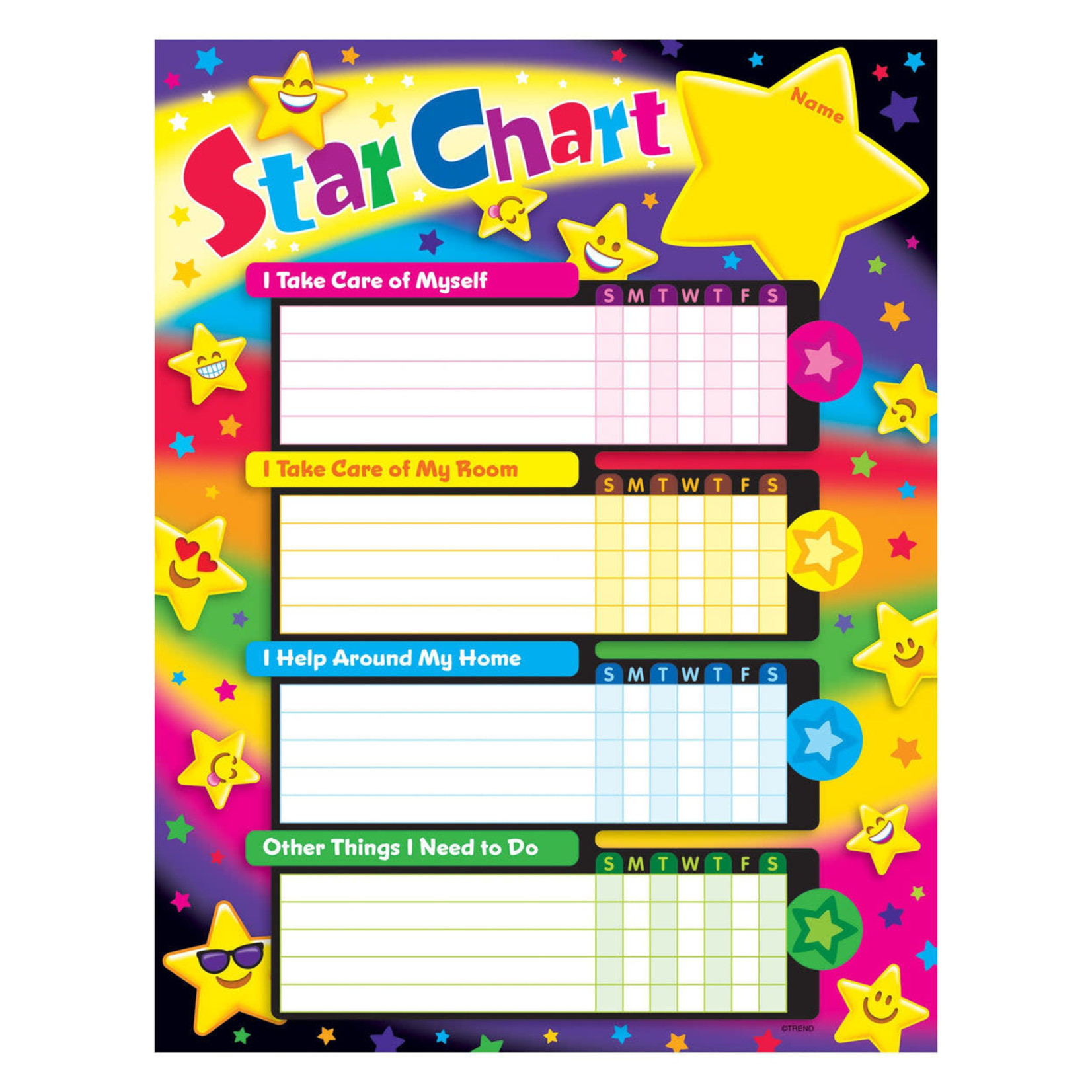 TREND ENTERPRISES INC Emoji Stars Success Charts/Chore Charts