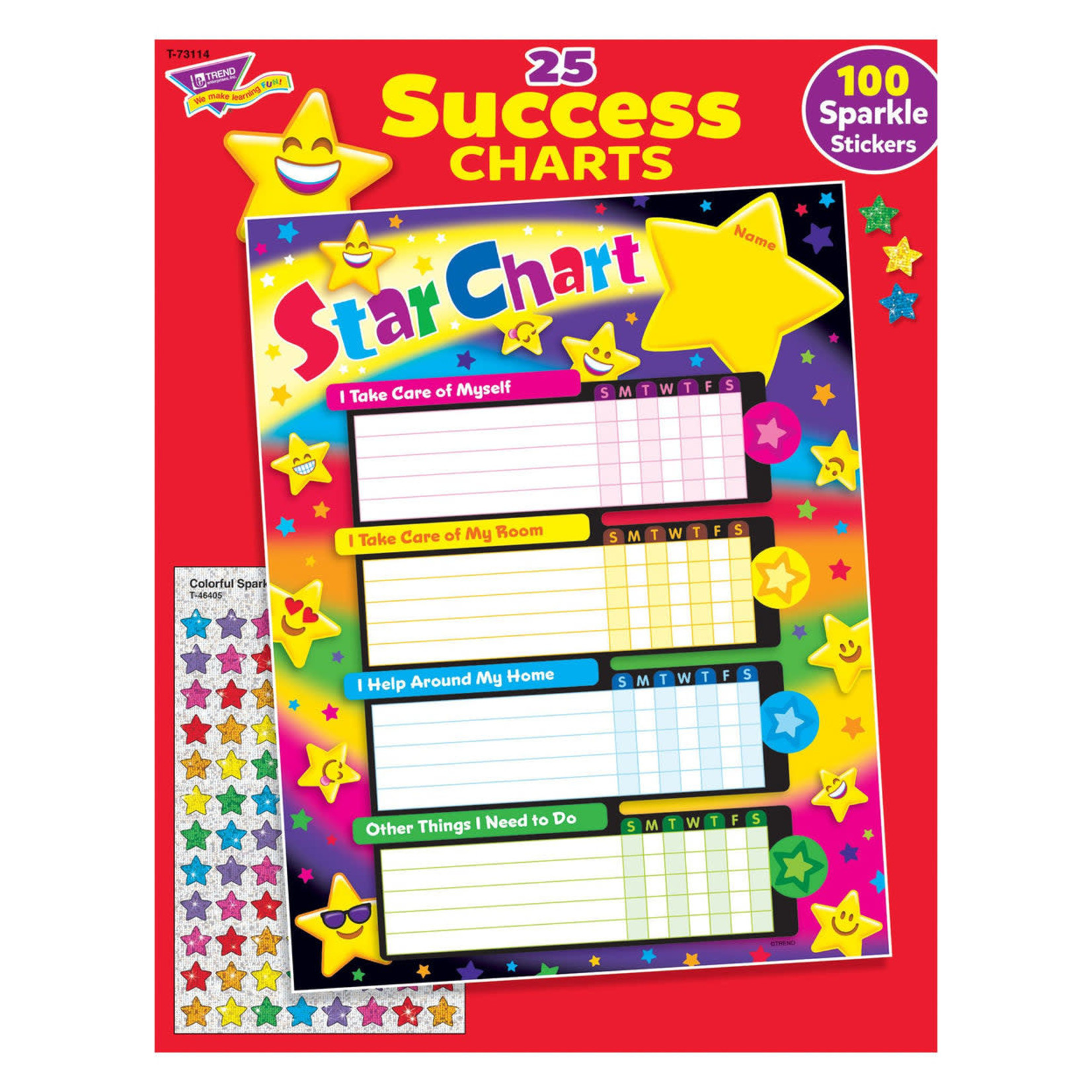 TREND ENTERPRISES INC Emoji Stars Success Charts/Chore Charts