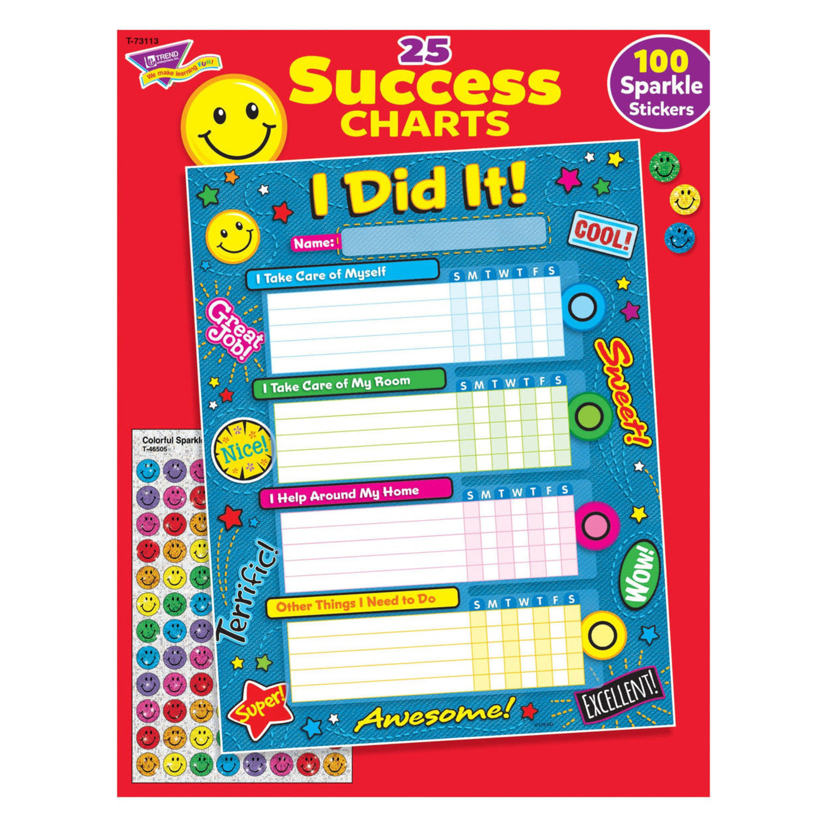 TREND ENTERPRISES INC Praise Word Patches Success Charts/Chore Charts