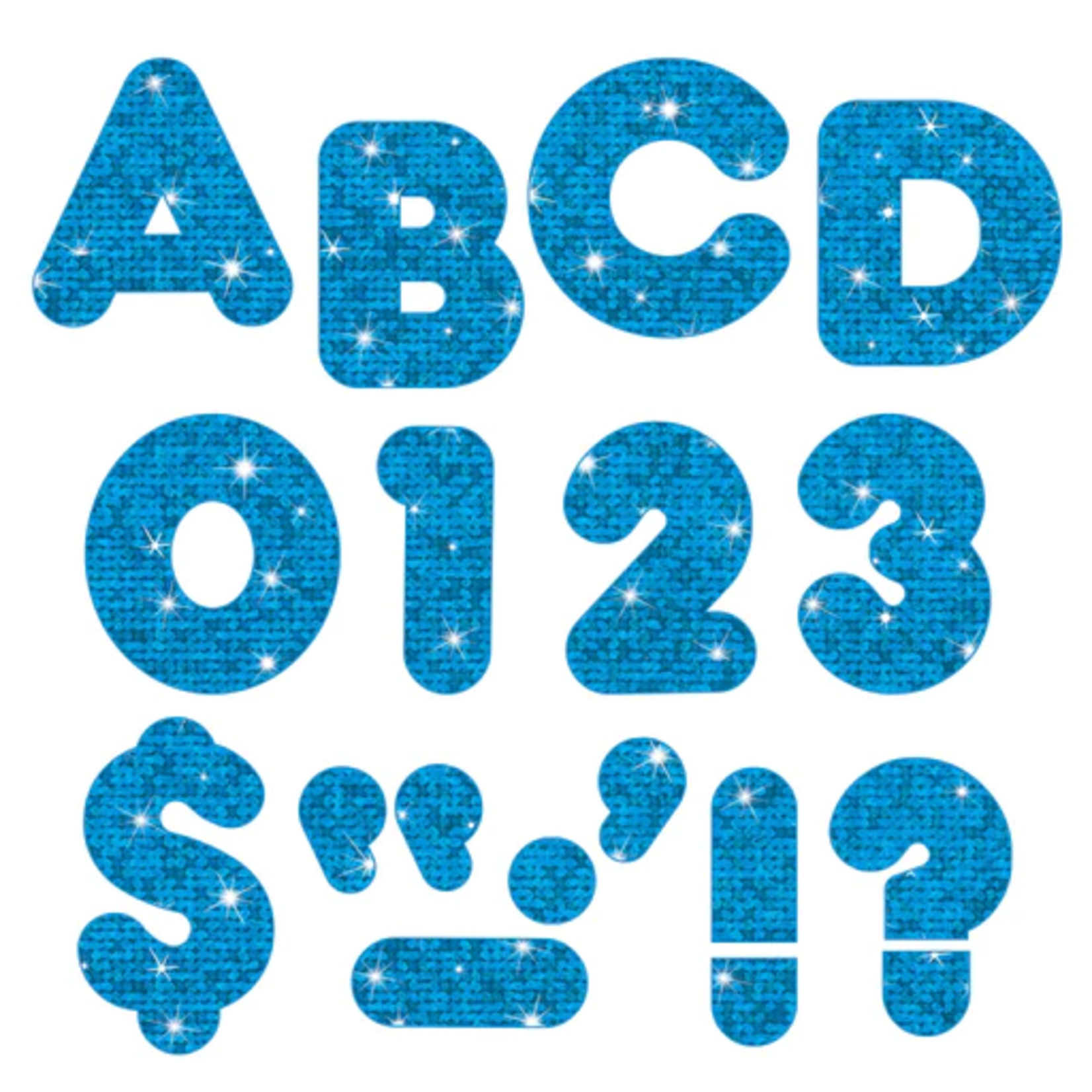 TREND ENTERPRISES INC Blue Sparkle 4-Inch Casual Uppercase Ready Letters®