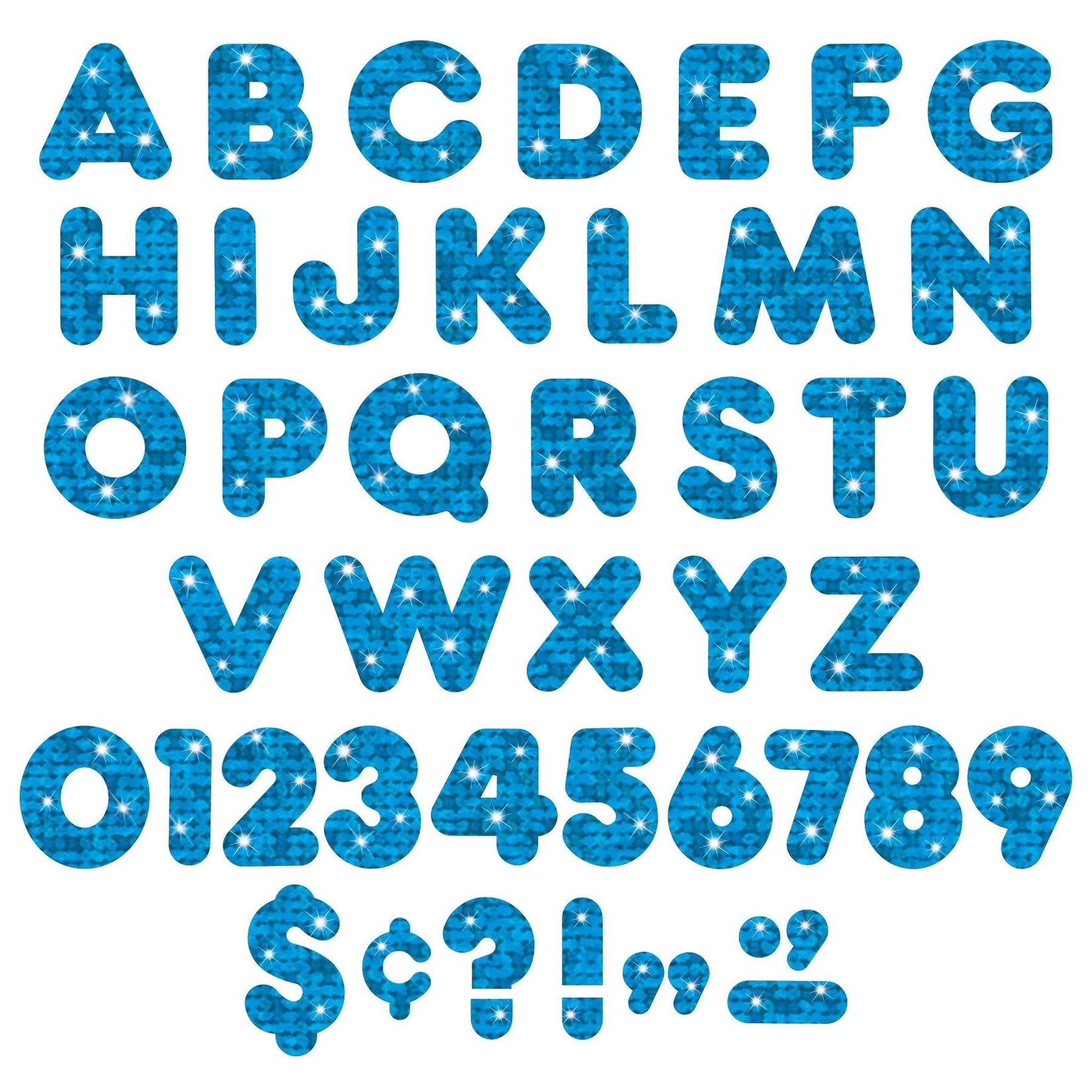 TREND ENTERPRISES INC Blue Sparkle 4-Inch Casual Uppercase Ready Letters®
