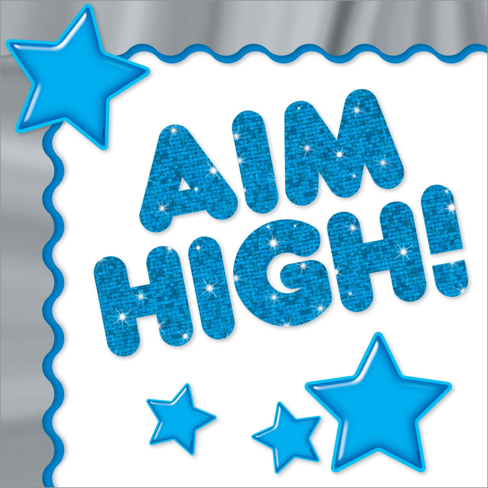 TREND ENTERPRISES INC Blue Sparkle 4-Inch Casual Uppercase Ready Letters®
