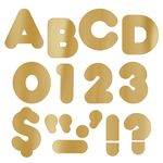 TREND ENTERPRISES INC Gold Metallic 4-Inch Casual Uppercase Ready Letters®