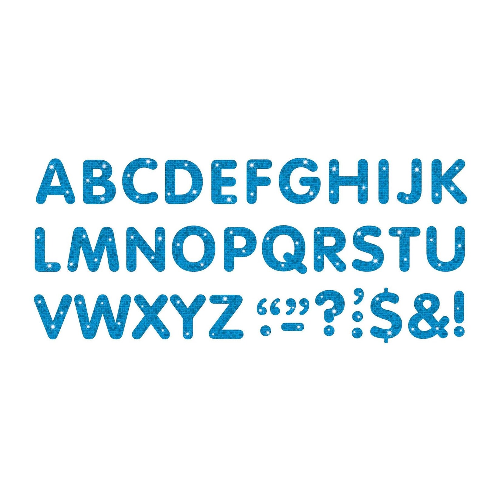 TREND ENTERPRISES INC Blue Sparkle 2-Inch Letters & Marks STICK-EZE® Stick-On Letters