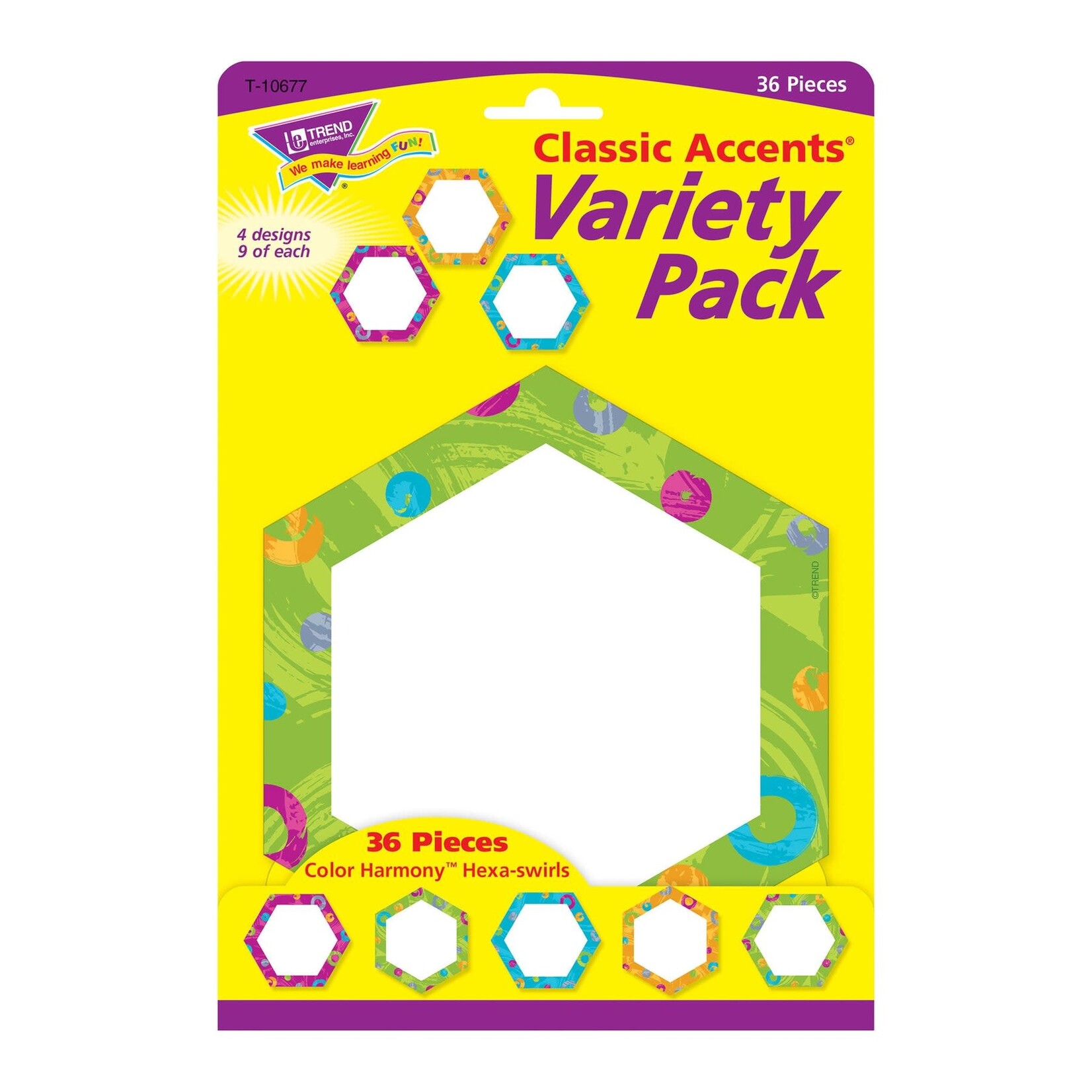 TREND ENTERPRISES INC Color Harmony™ Hexa-swirls Classic Accents® Variety Pack
