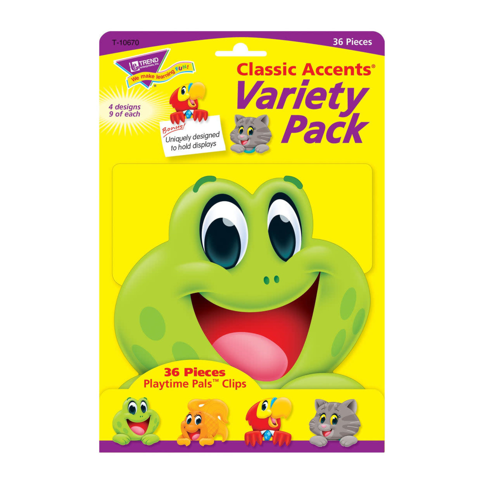 TREND ENTERPRISES INC Playtime Pals™ Clips Classic Accents® Variety Pack