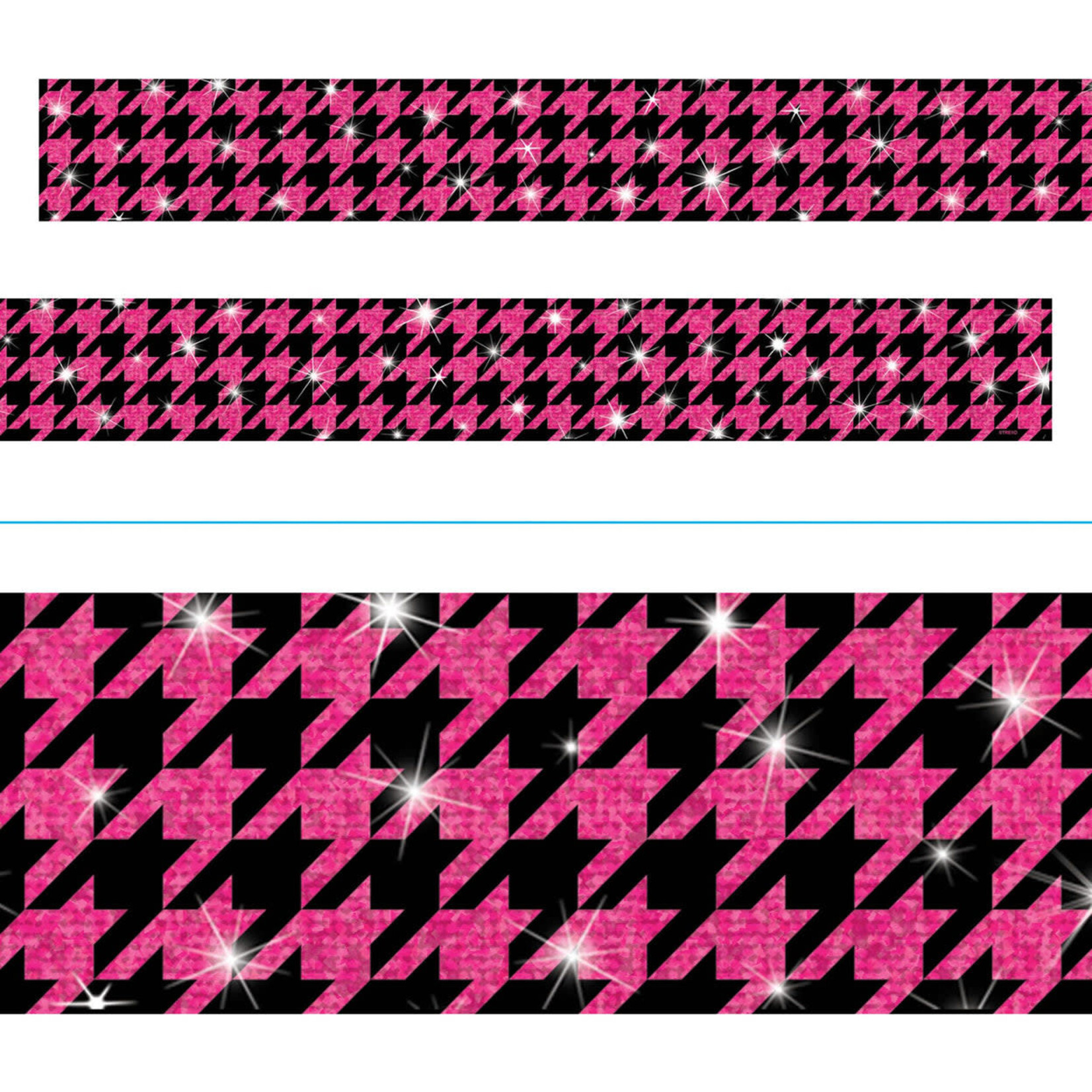 TREND ENTERPRISES INC Houndstooth Pink Sparkle Plus Bolder Borders®