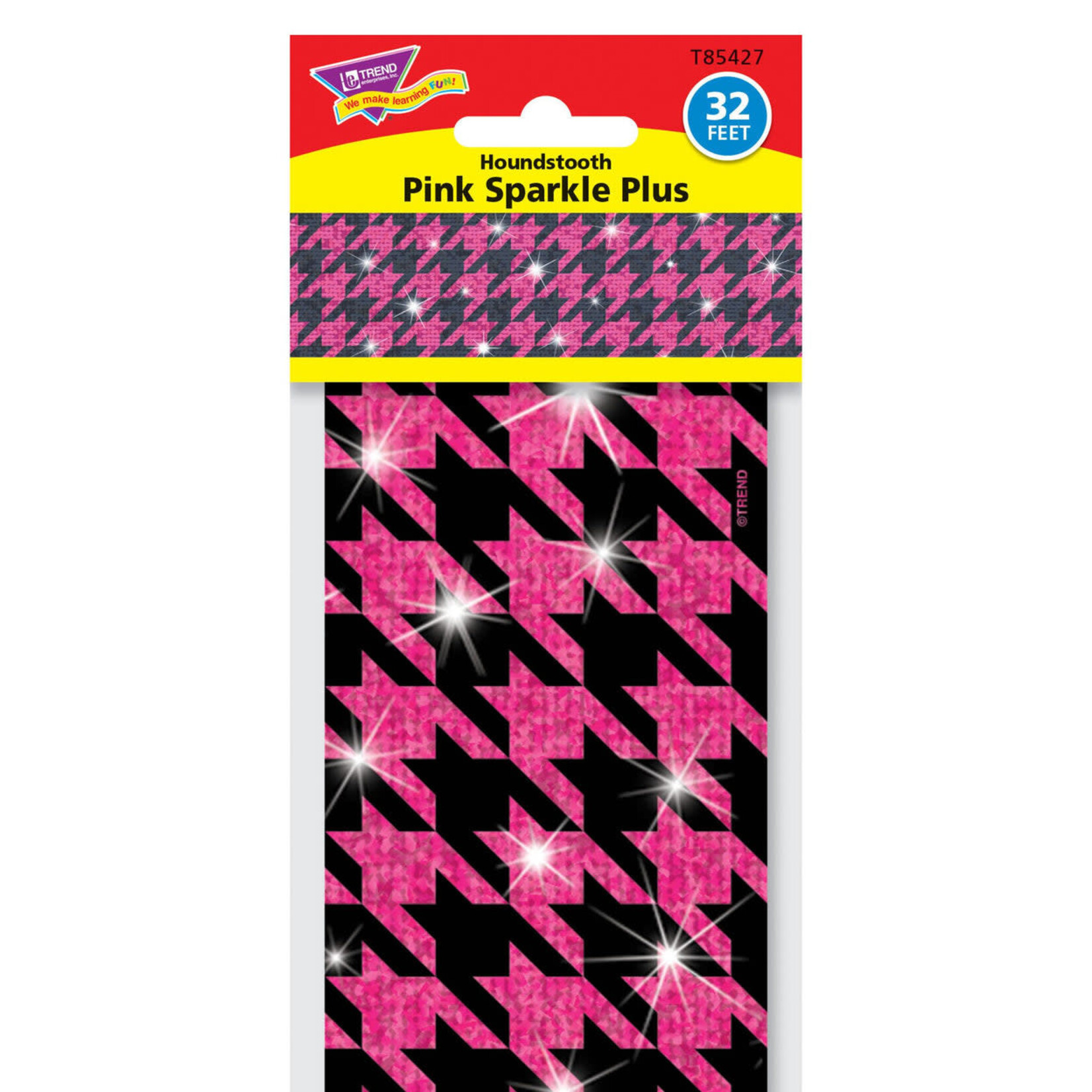 TREND ENTERPRISES INC Houndstooth Pink Sparkle Plus Bolder Borders®