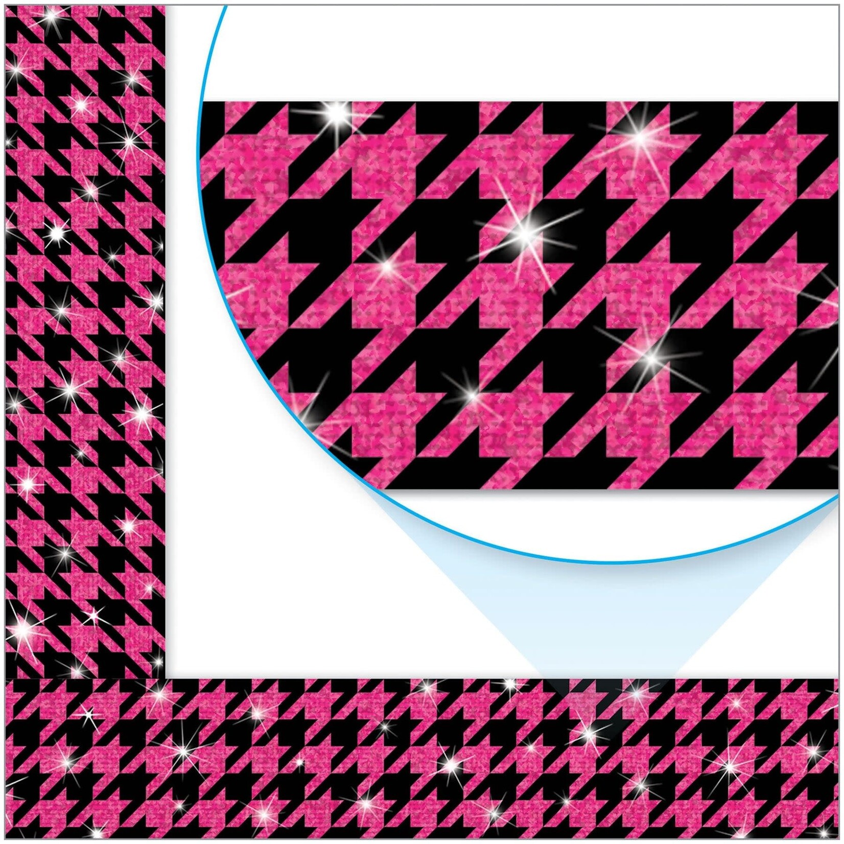 TREND ENTERPRISES INC Houndstooth Pink Sparkle Plus Bolder Borders®